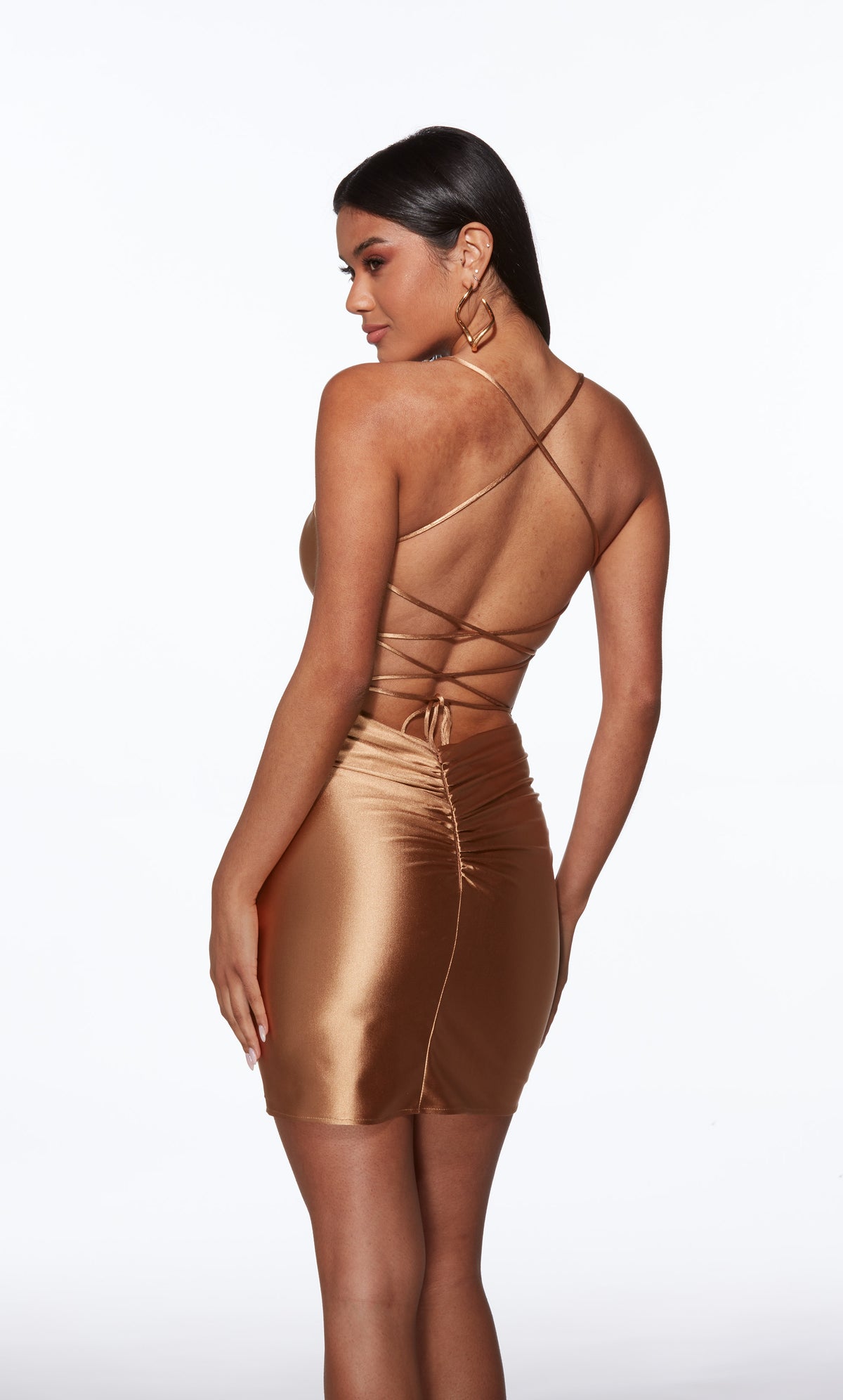ALYCE PARIS 40123 Abito sexy a V-Neck Short-Neck Short Driver