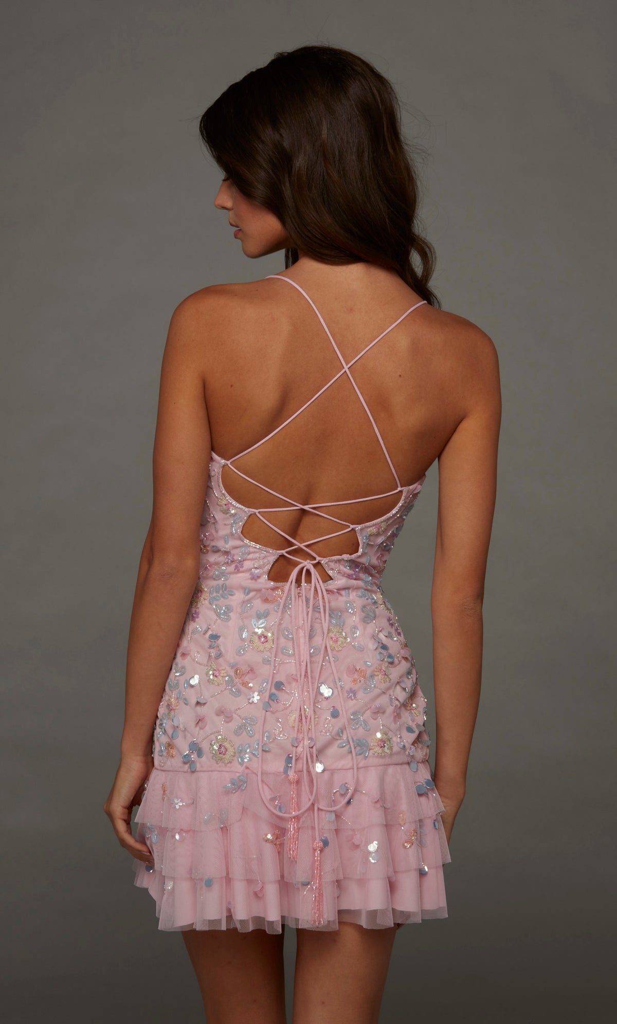 ALYCE Paris 40148 Homecoming Short V-neckline Ruffles A Line Dress