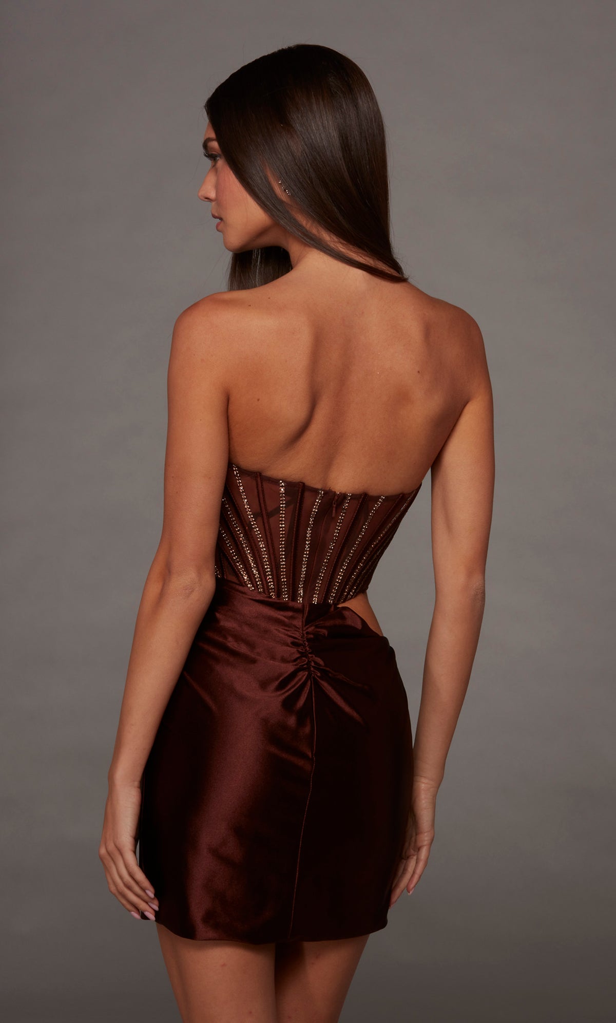 ALYCE Paris 40204 Homecoming Short Scooped Neckline Ruched/draped Straight Dress