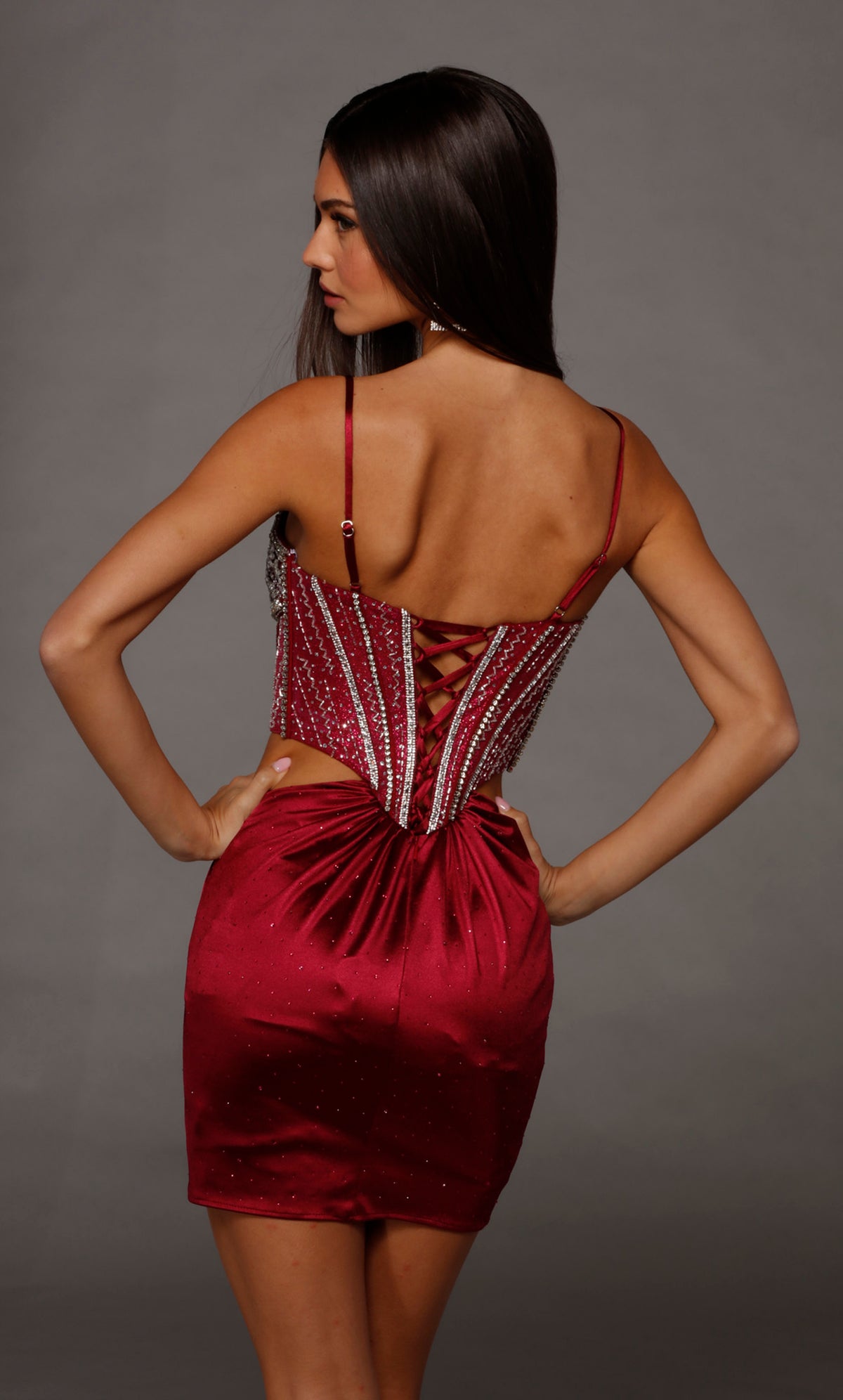 ALYCE Paris 40218 Homecoming Short Cat-eye Neckline Sexy Straight Dress