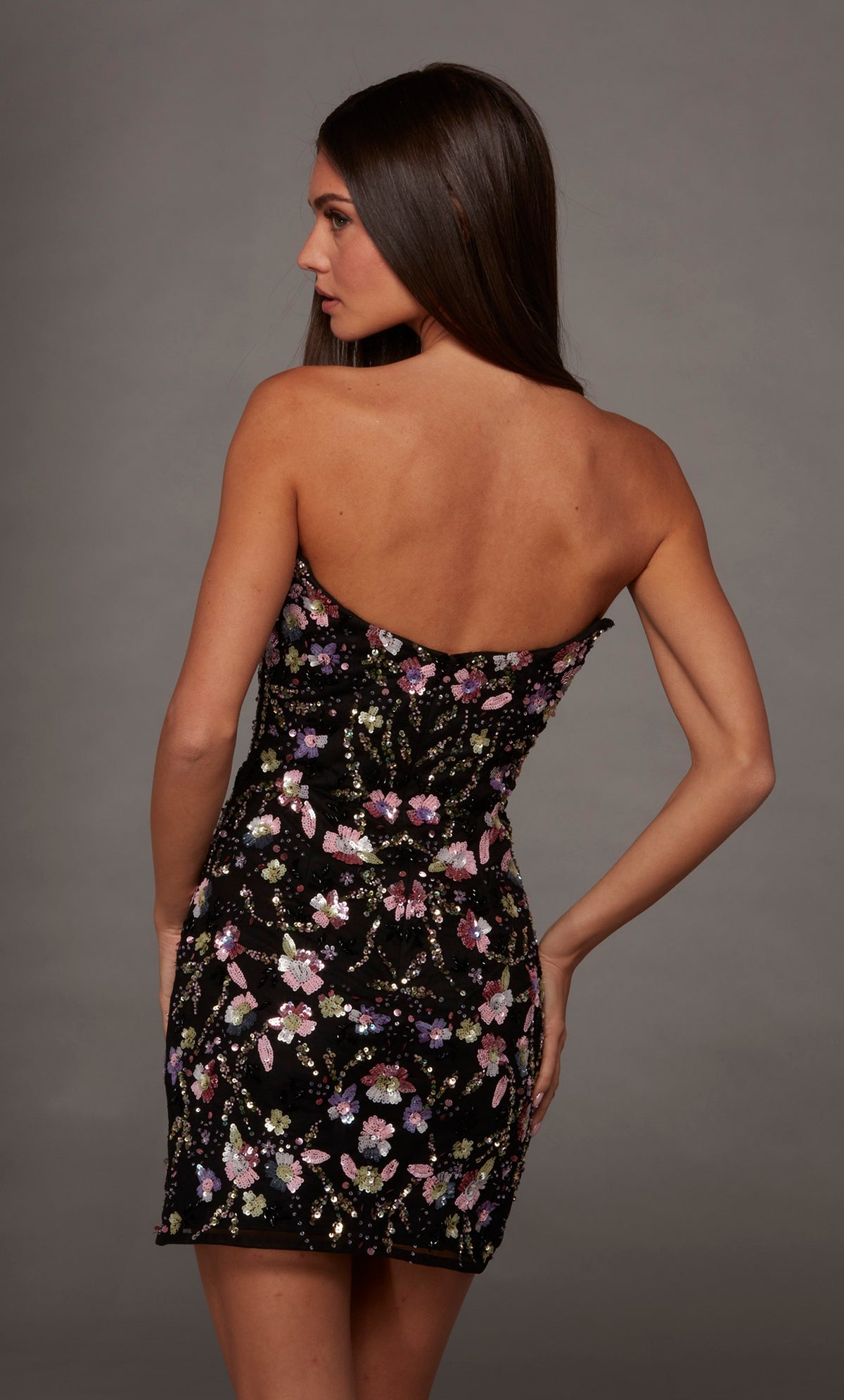 ALYCE Paris 40239 Homecoming Short Plunging Neckline Sexy Straight Dress