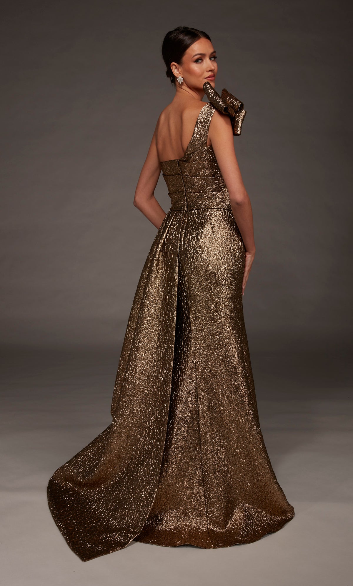 ALYCE Paris 55009 Special Occasion One Shoulder Neckline Modest Straight Dress