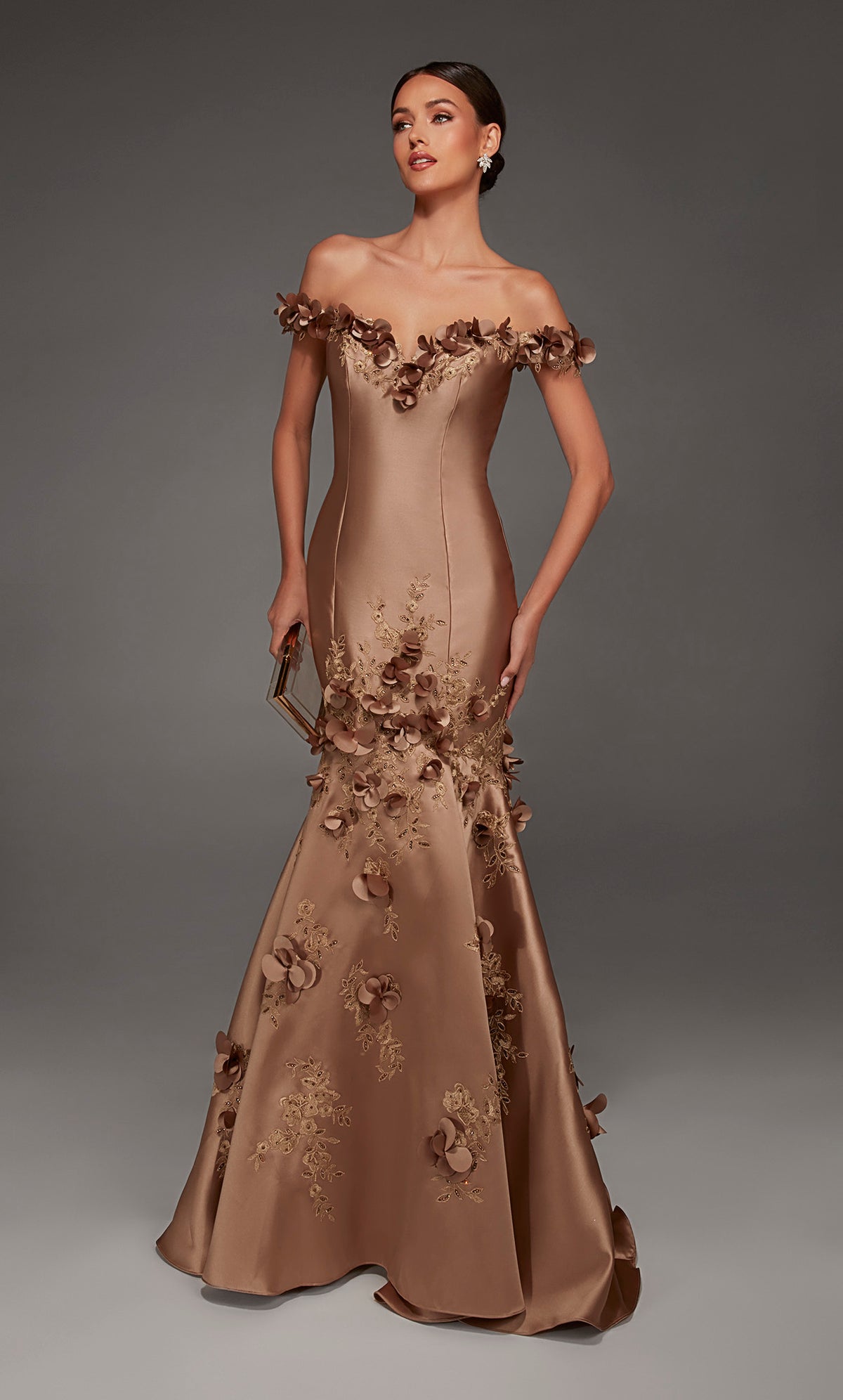 ALYCE Paris 55010 Special Occasion Off The Shoulder Neckline Embellished Mermaid Dress