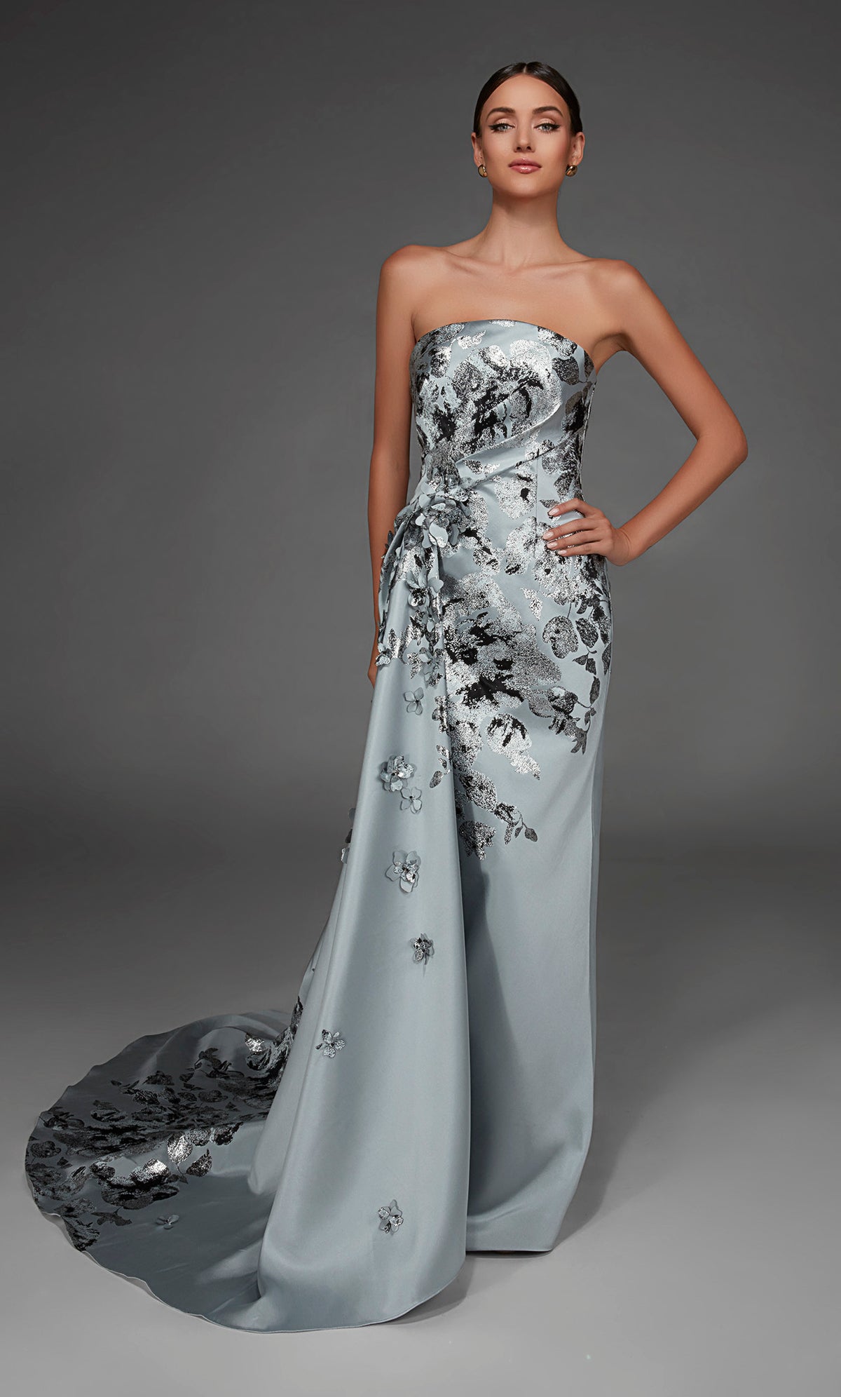 ALYCE Paris 55028 Special Occasion Strapless Neckline Train A Line Dress