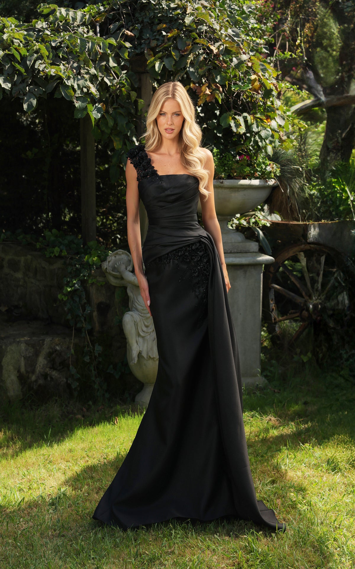 ALYCE Paris 55030 One Shoulder Neckline Ruched/draped A Line Dress