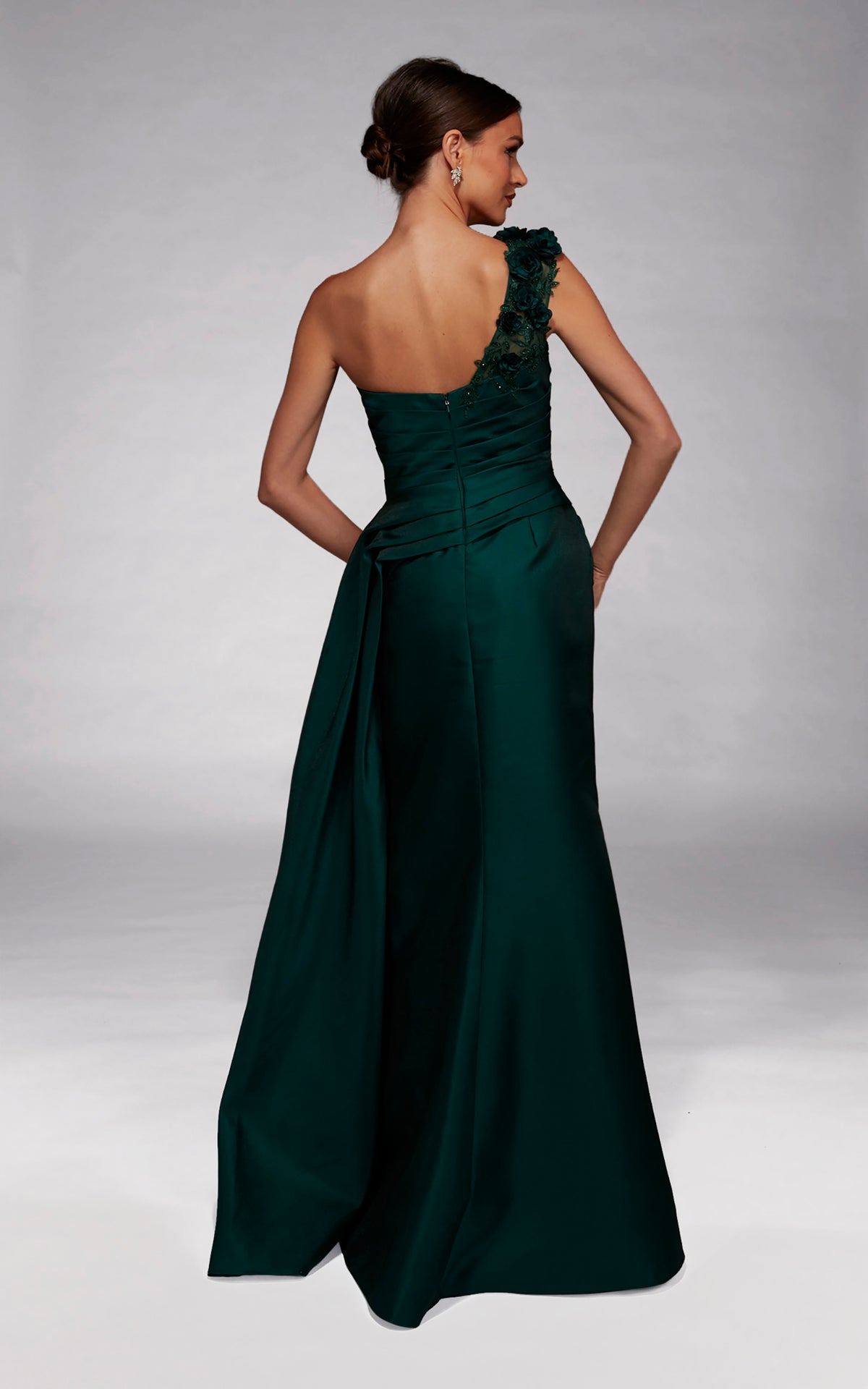 ALYCE Paris 55030 One Shoulder Neckline Ruched/draped A Line Dress