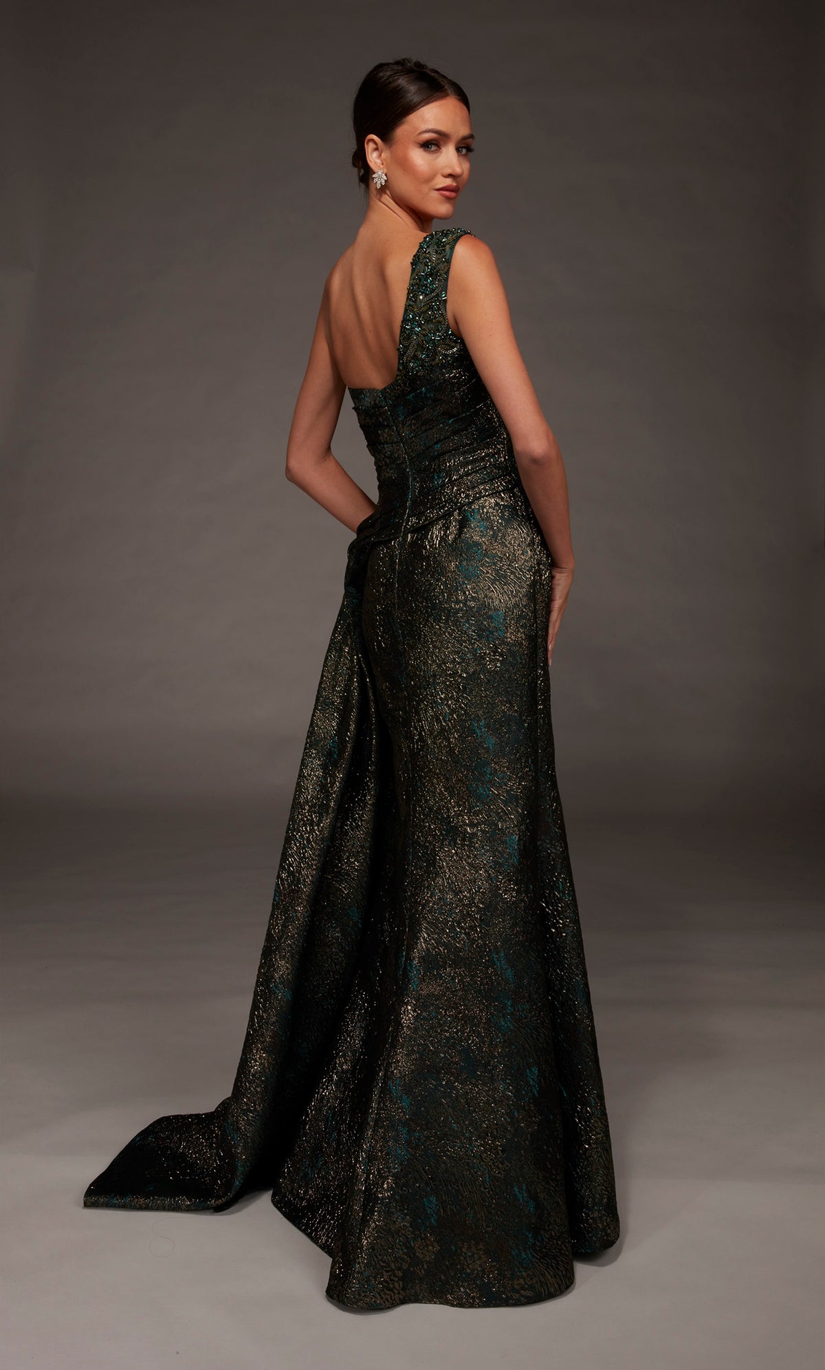 ALYCE Paris 55033 Special Occasion One Shoulder Neckline Modest A Line Dress