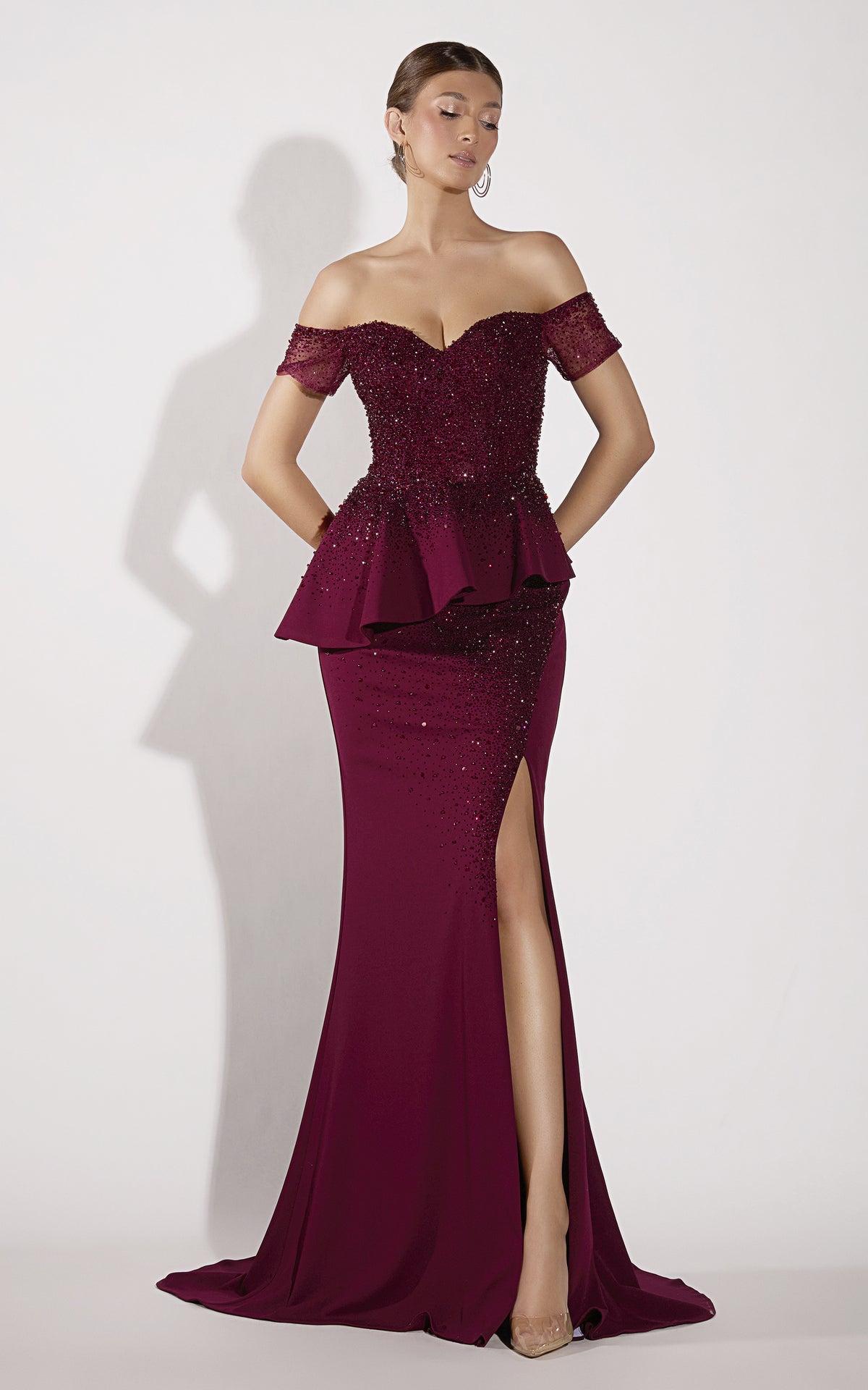 ALYCE Paris 55050 One Shoulder Neckline Ruffles Flowy Dress