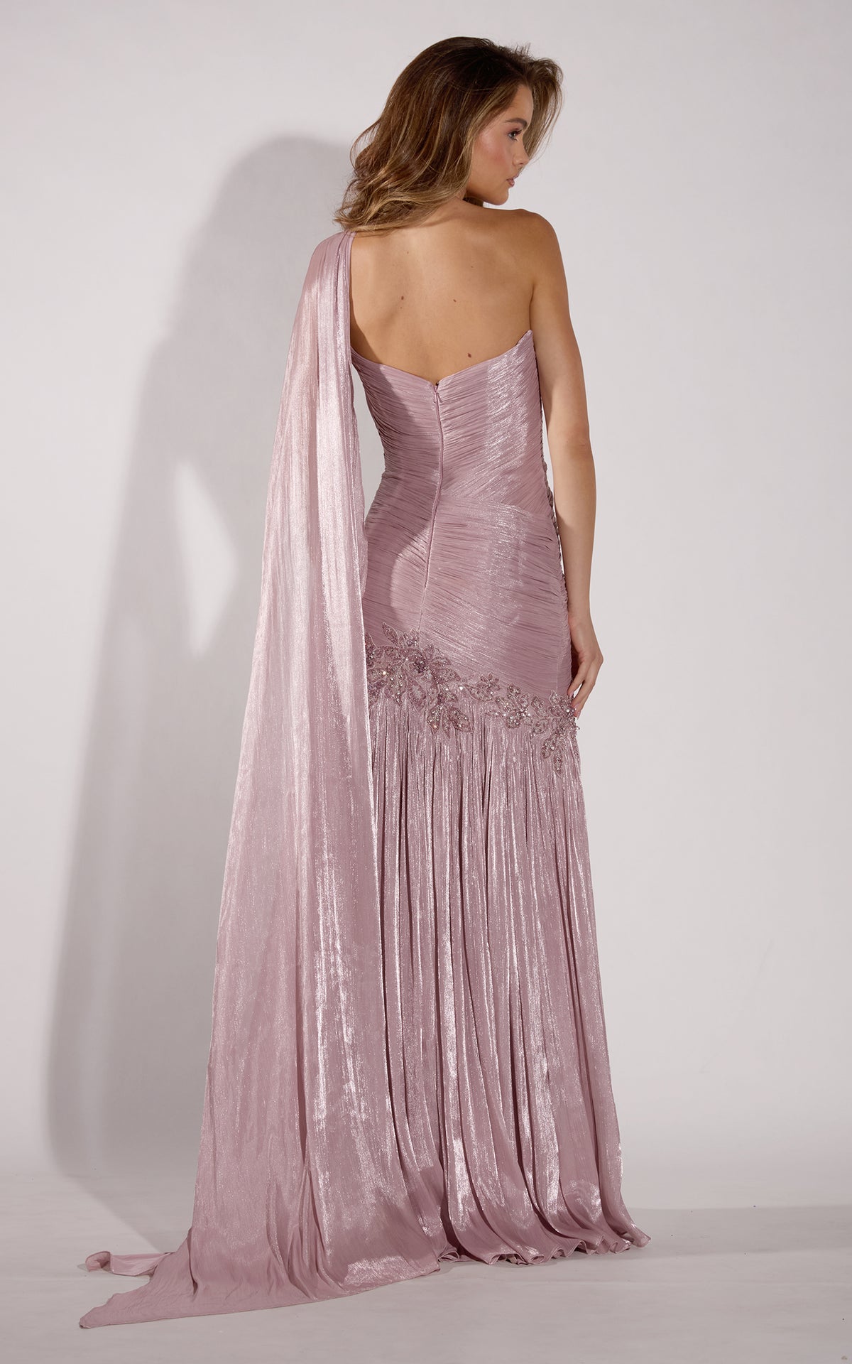 ALYCE Paris 55055 One Shoulder Neckline Ruched/draped High-low Dress