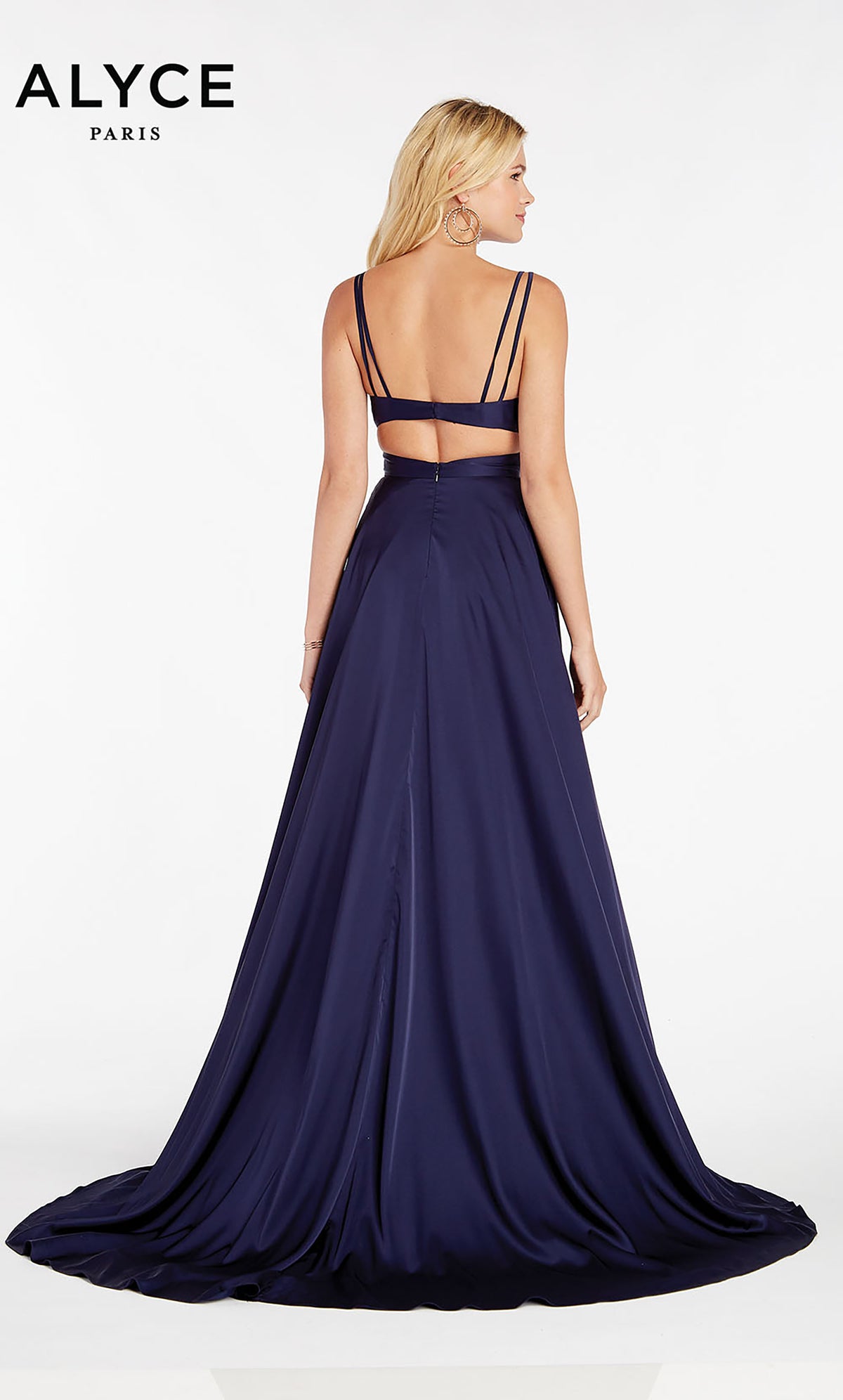 ALYCE Paris 60453 Alyce Long V-neckline Elegant A Line Dress