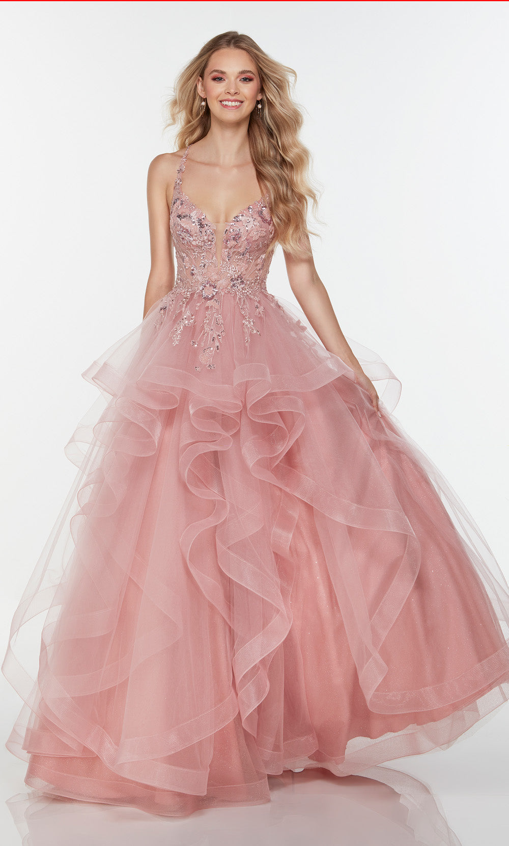 Alyce Paris 61085 ALYCE lungo vestito scintillante/scintillante da ballo scintillante