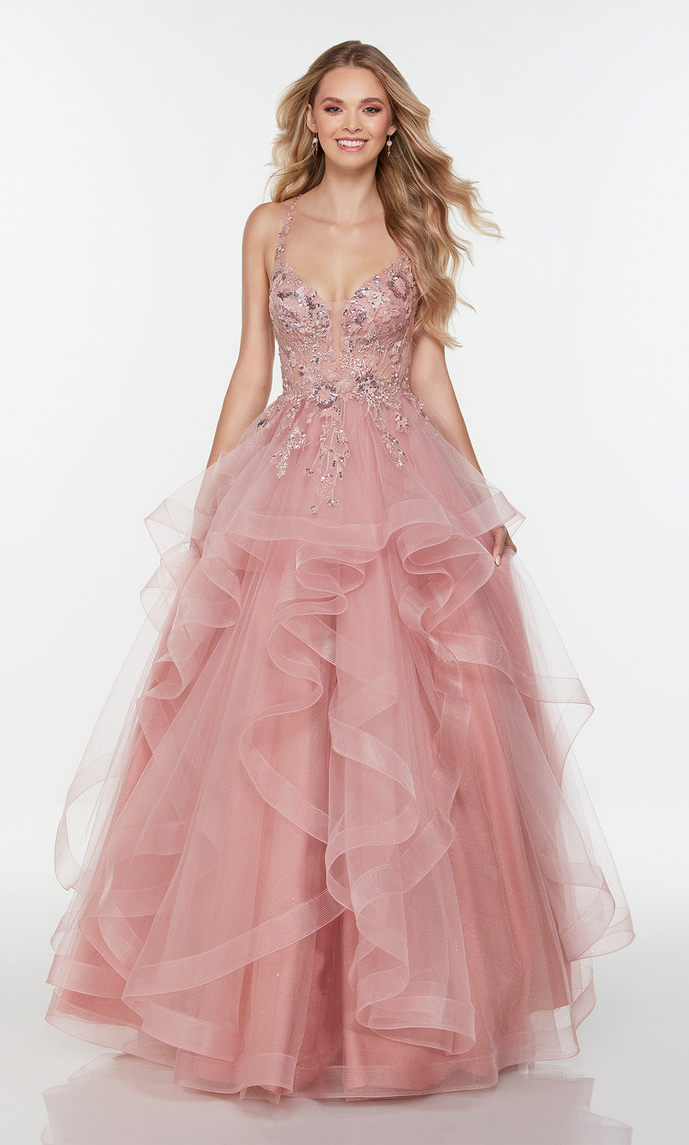 Alyce Paris 61085 ALYCE lungo vestito scintillante/scintillante da ballo scintillante