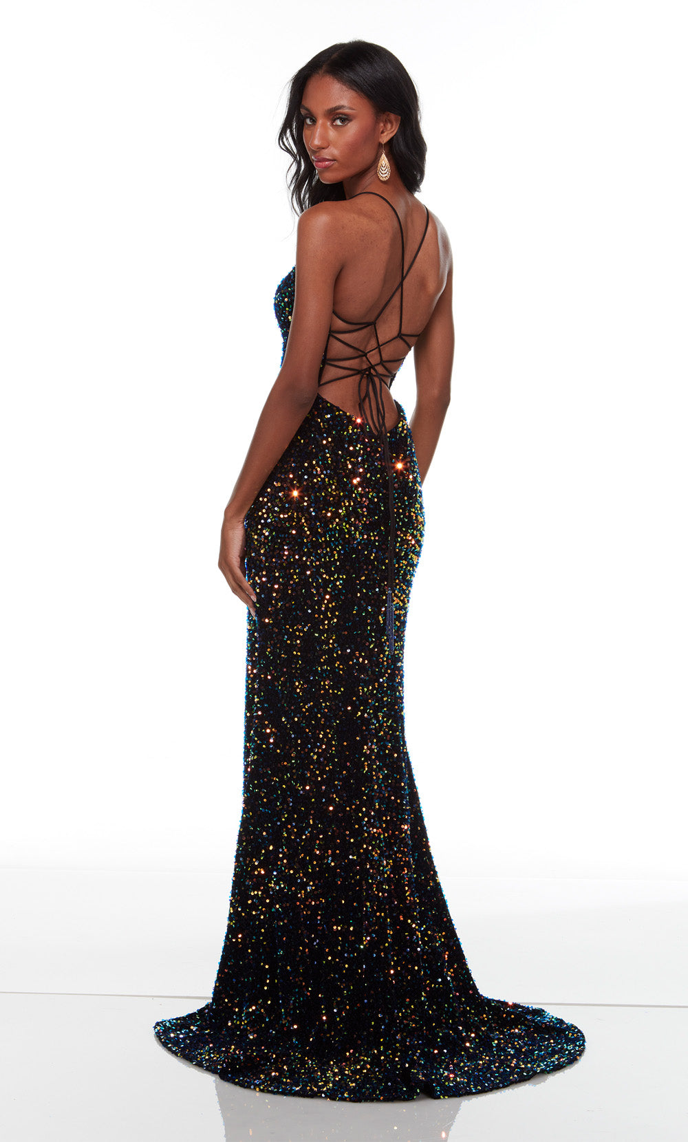 ALYCE Paris 61181 Alyce Long Square Elegant Straight Dress