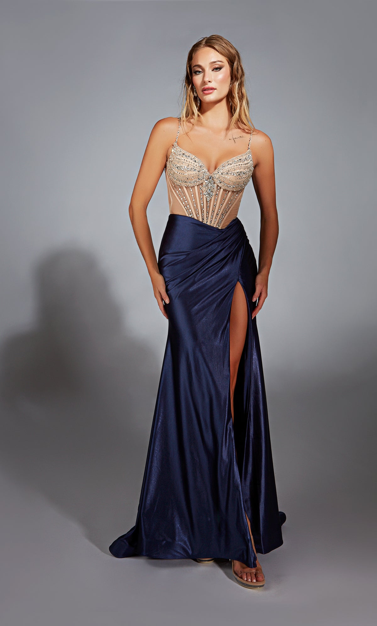 Alyce Paris 61767 Alyce Long Sweetheart Elegant Fit and Flare Vestido