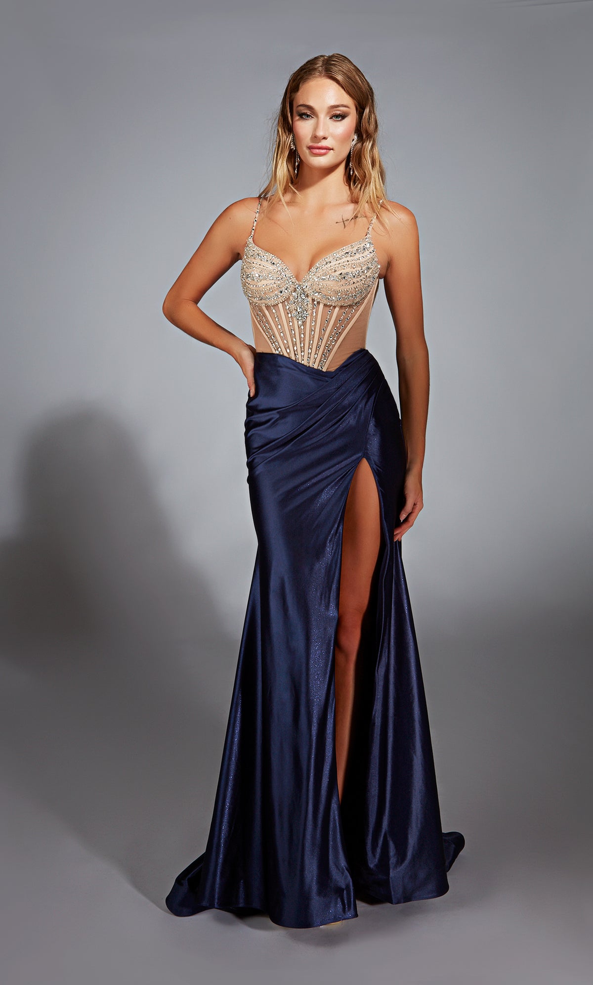 Alyce Paris 61767 Alyce Long Sweetheart Elegant Fit and Flare Vestido