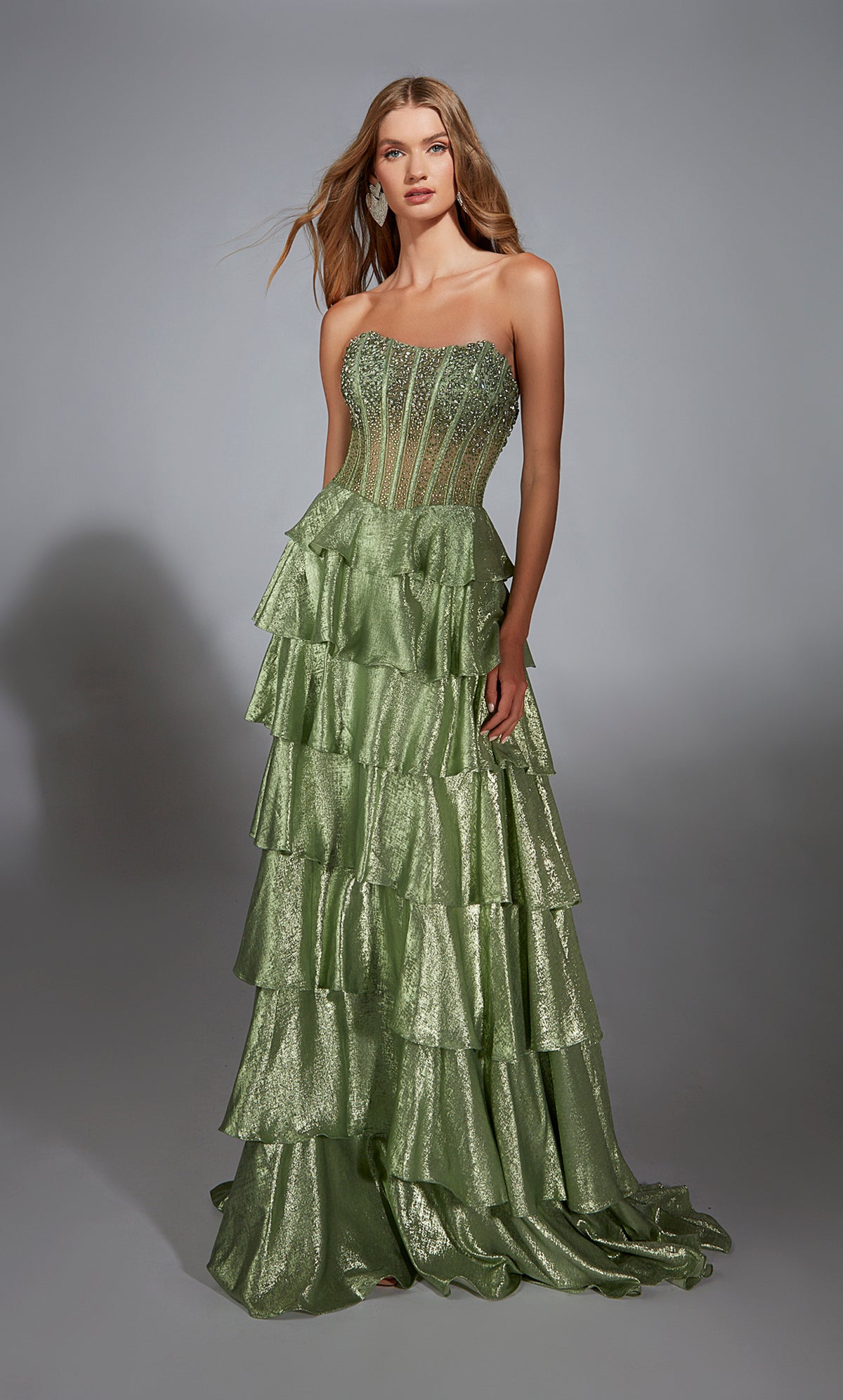 ALYCE Paris 61783 Alyce Long Strapless Neckline Embellished A Line Dress
