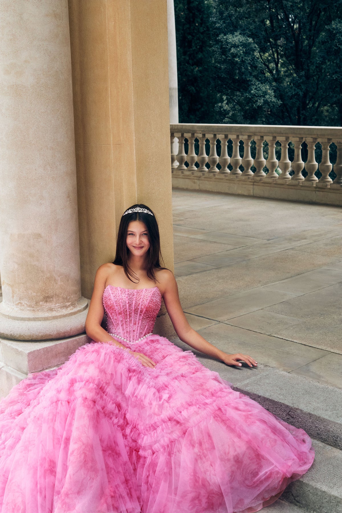 ALYCE Paris 61981 Alyce Long Scoop Neckline Ruffles Ballgown Dress