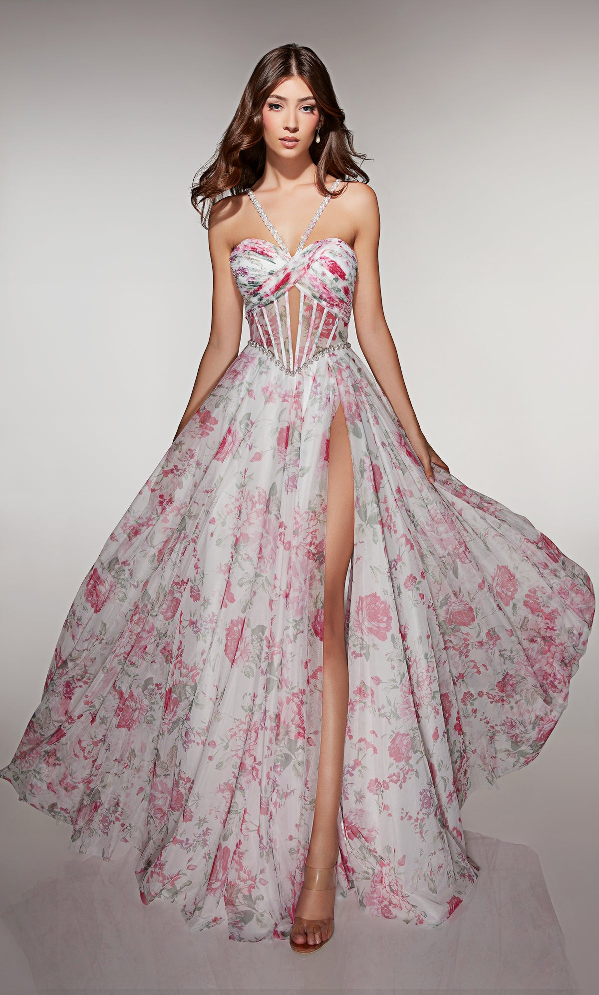ALYCE Paris 61994 Alyce Long Sweetheart Neckline Embellished A Line Dress