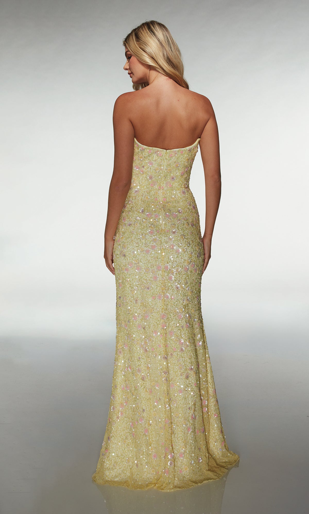 ALYCE Paris 61998 Alyce Long Plunging Neckline Sexy Straight Dress