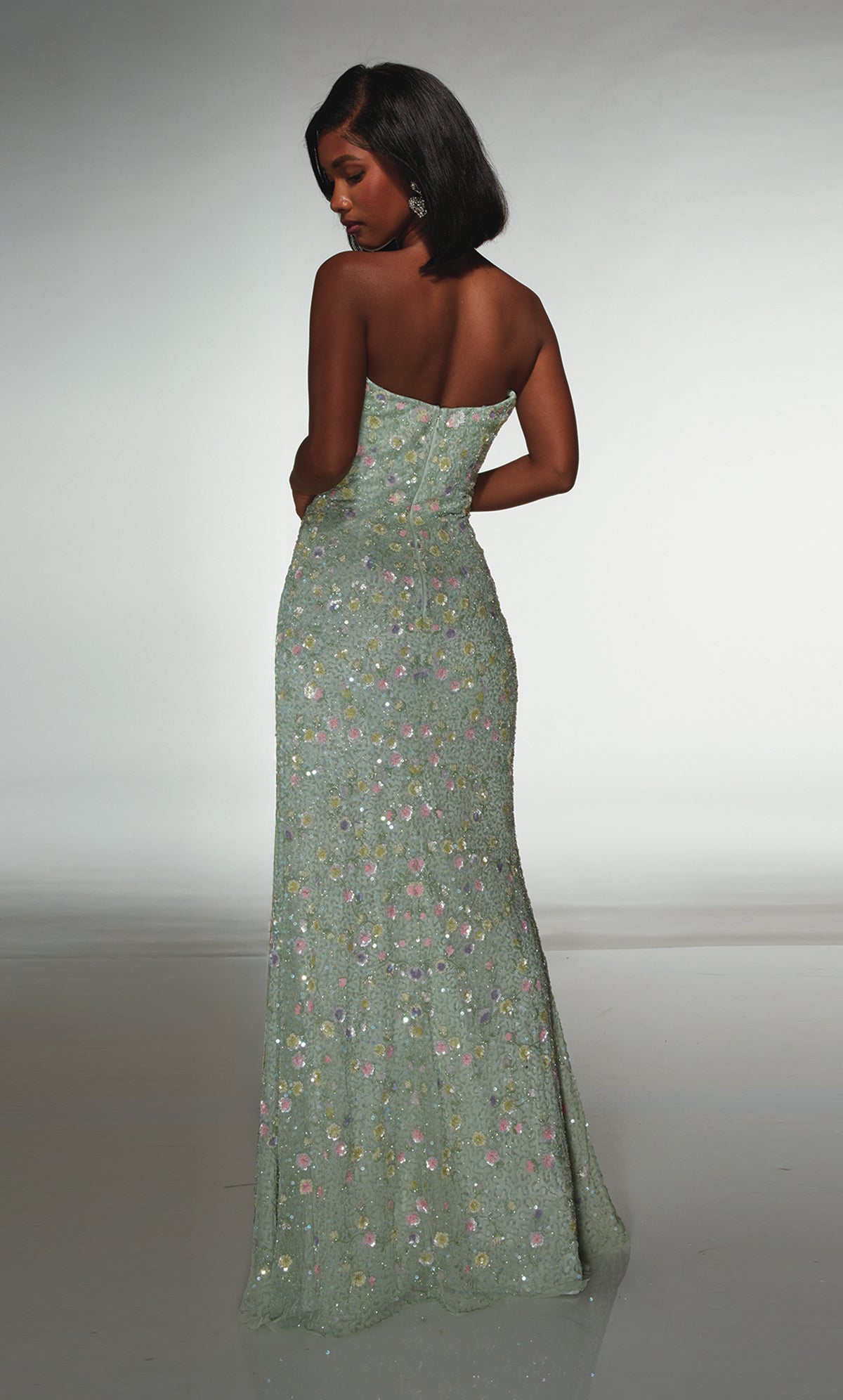 ALYCE Paris 61998 Alyce Long Plunging Neckline Sexy Straight Dress