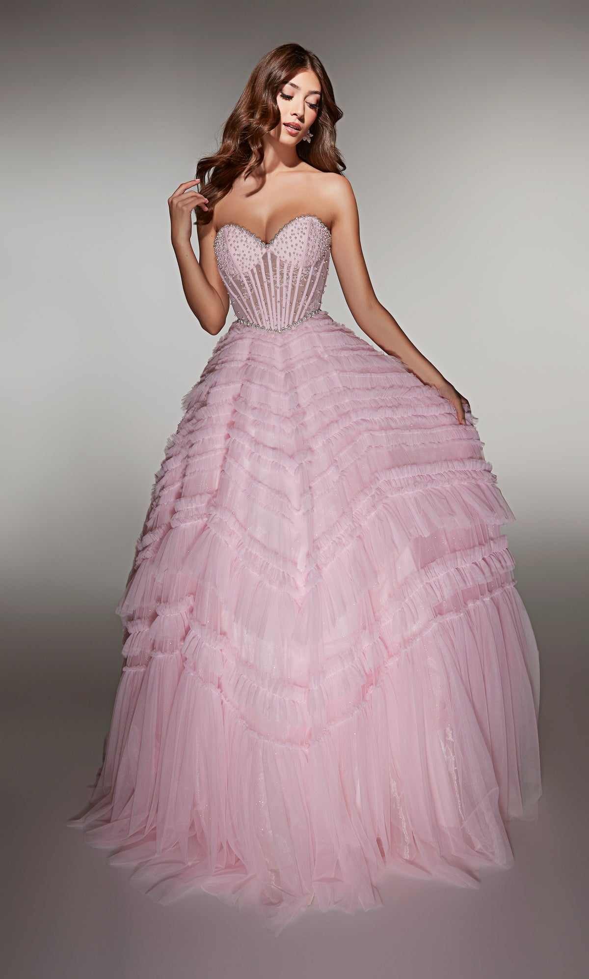 ALYCE Paris 62007 Alyce Long Sweatheart Neckline 80s Inspired Ballgown Dress