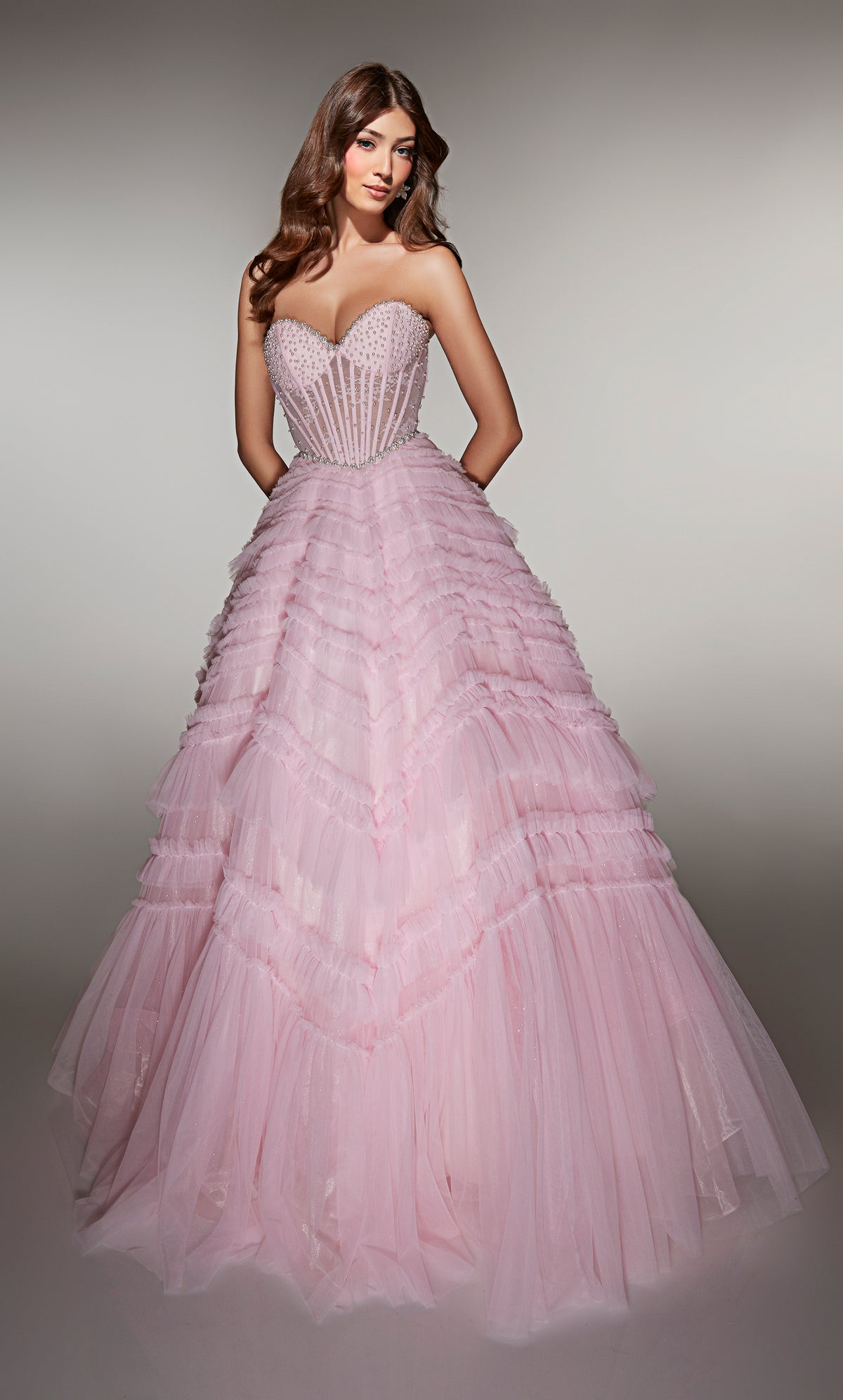 ALYCE Paris 62007 Alyce Long Sweetheart Neckline 80s Inspired Ballgown Dress