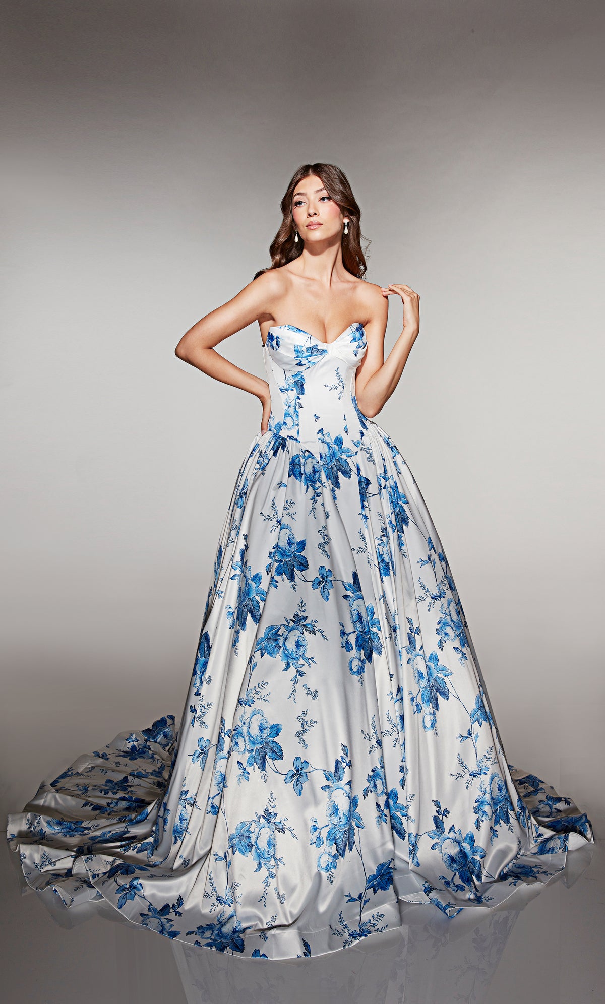 ALYCE Paris 62026 Alyce Long Cat-eye Neckline Pockets Ballgown Dress