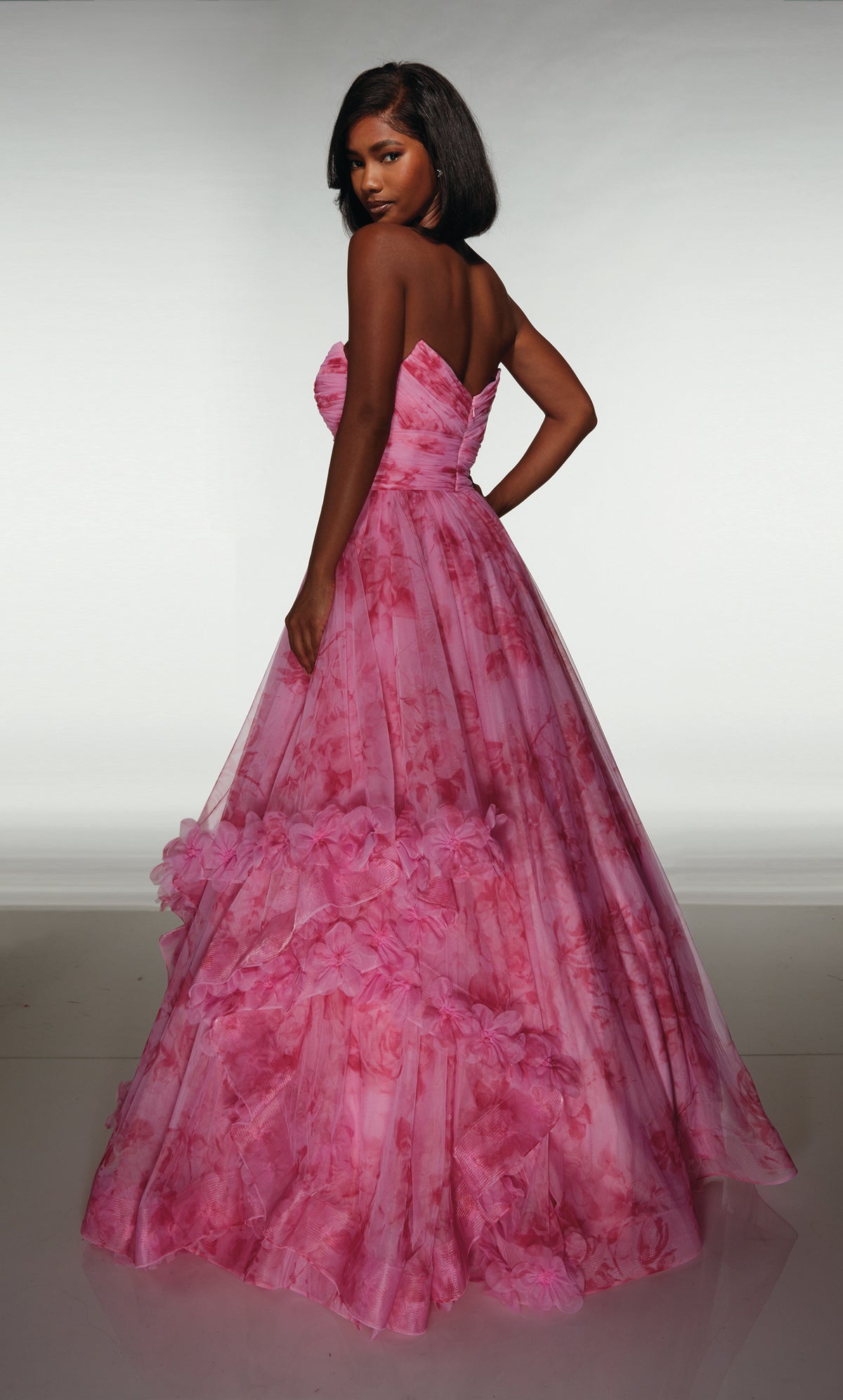 ALYCE Paris 62042 Alyce Long Cat-eye Neckline Ruched/draped Ballgown Dress