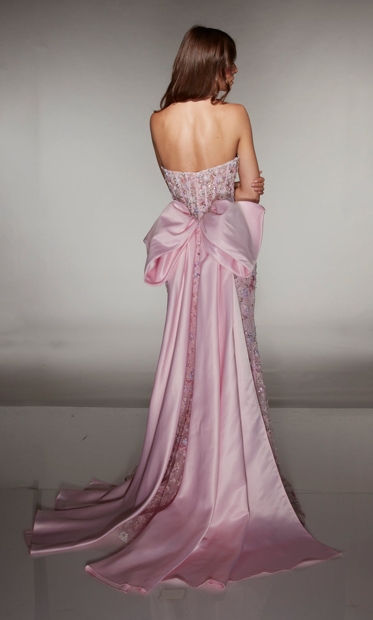 ALYCE Paris 62044 Alyce Long Halter Neckline Embellished Straight Dress