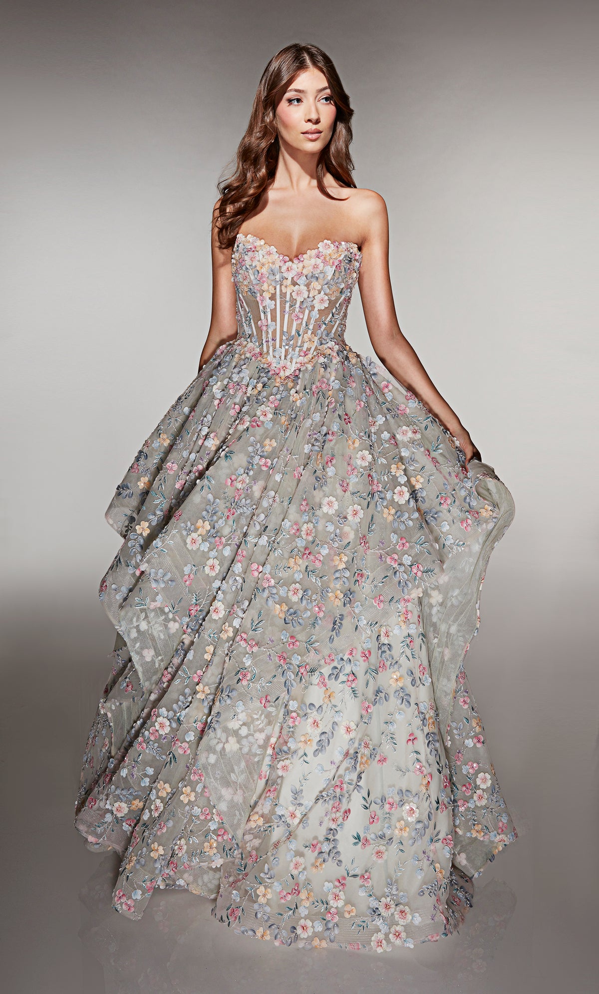 ALYCE Paris 62048 Alyce Long Sweetheart Neckline Embellished Ballgown Dress