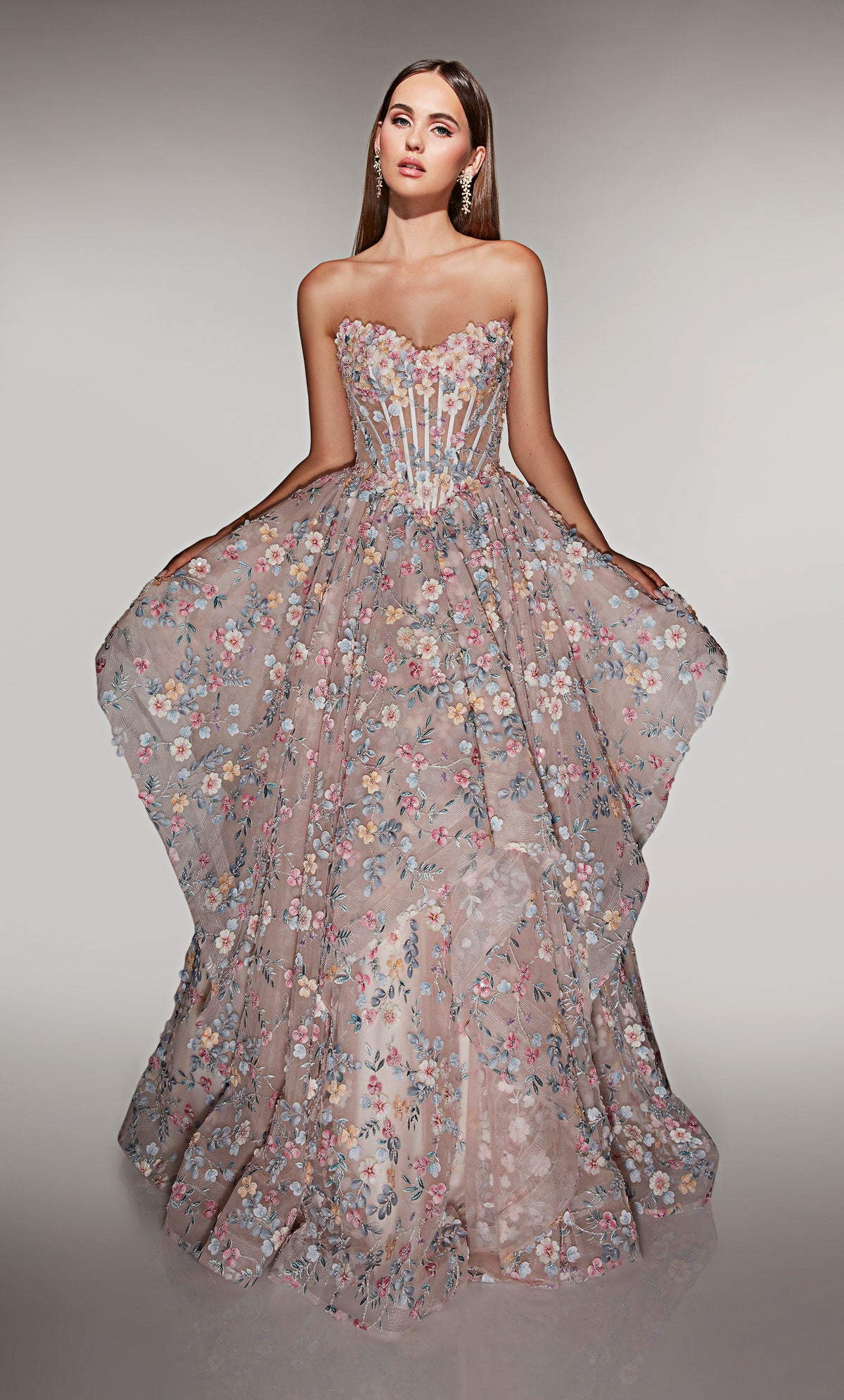 ALYCE Paris 62048 Alyce Long Sweetheart Neckline Embellished Ballgown Dress