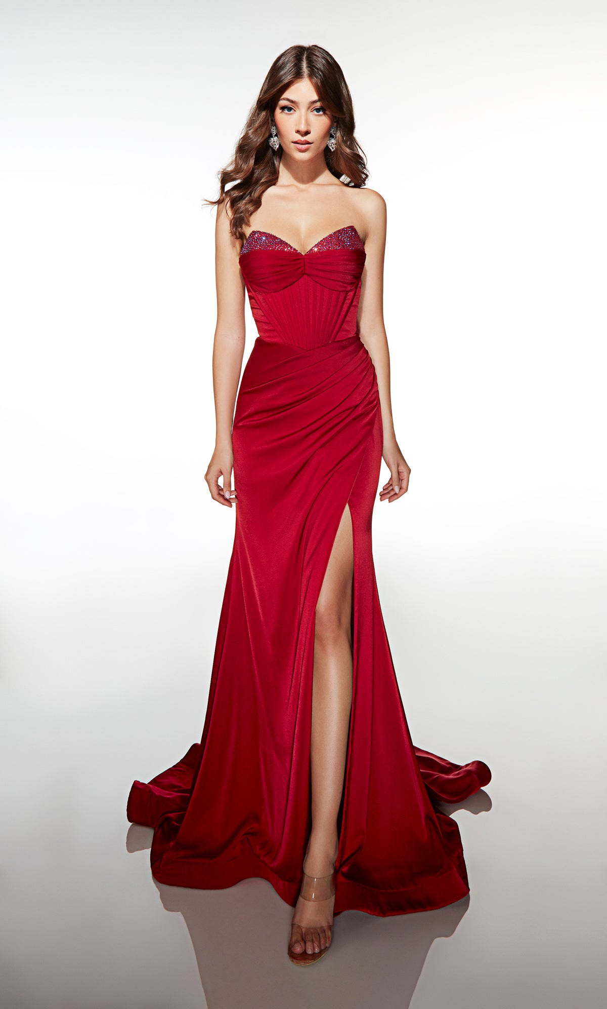 ALYCE Paris 62062 Alyce Long Cat-eye Neckline Corset Mermaid Dress