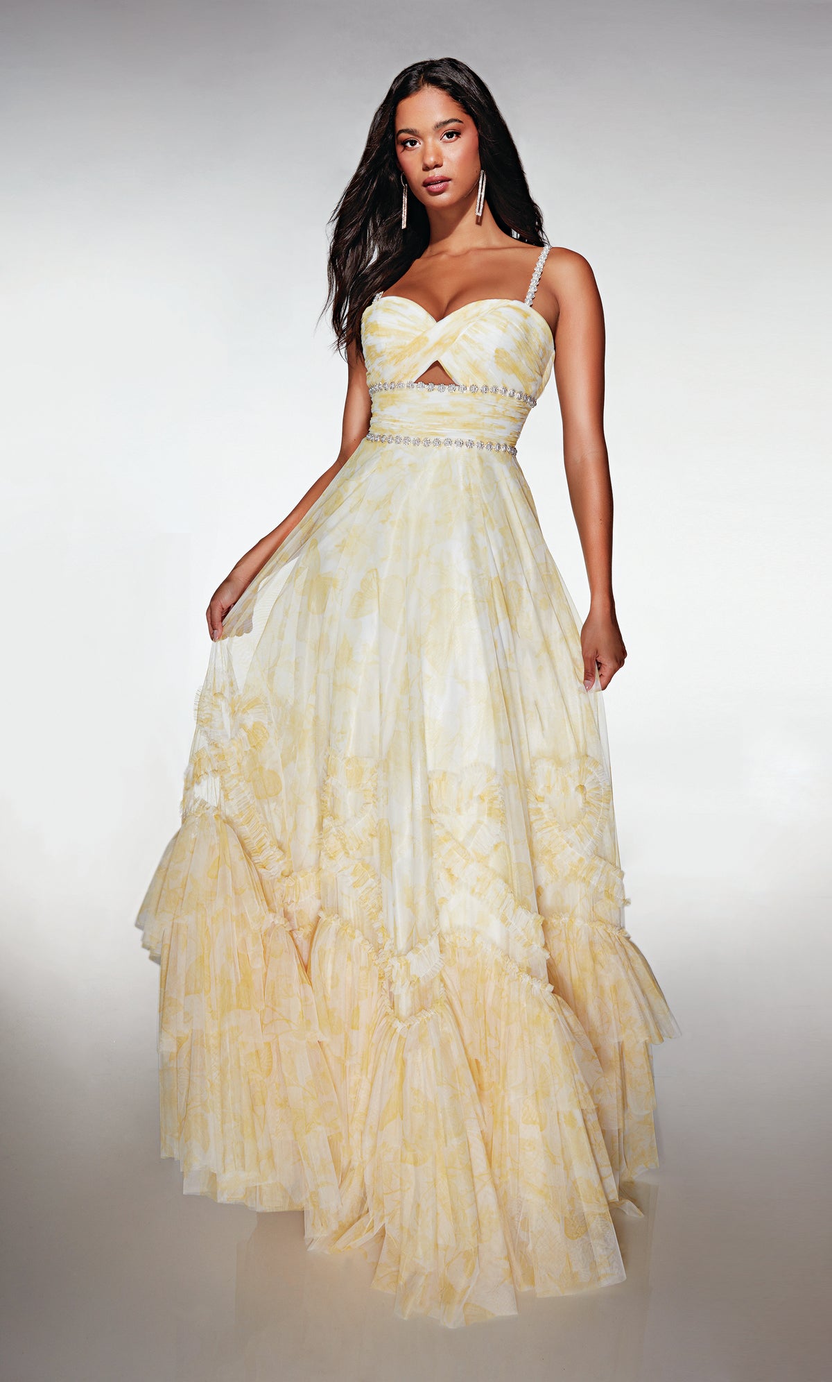 ALYCE Paris 62063 Alyce Long Sweetheart Neckline Ruffles A Line Dress