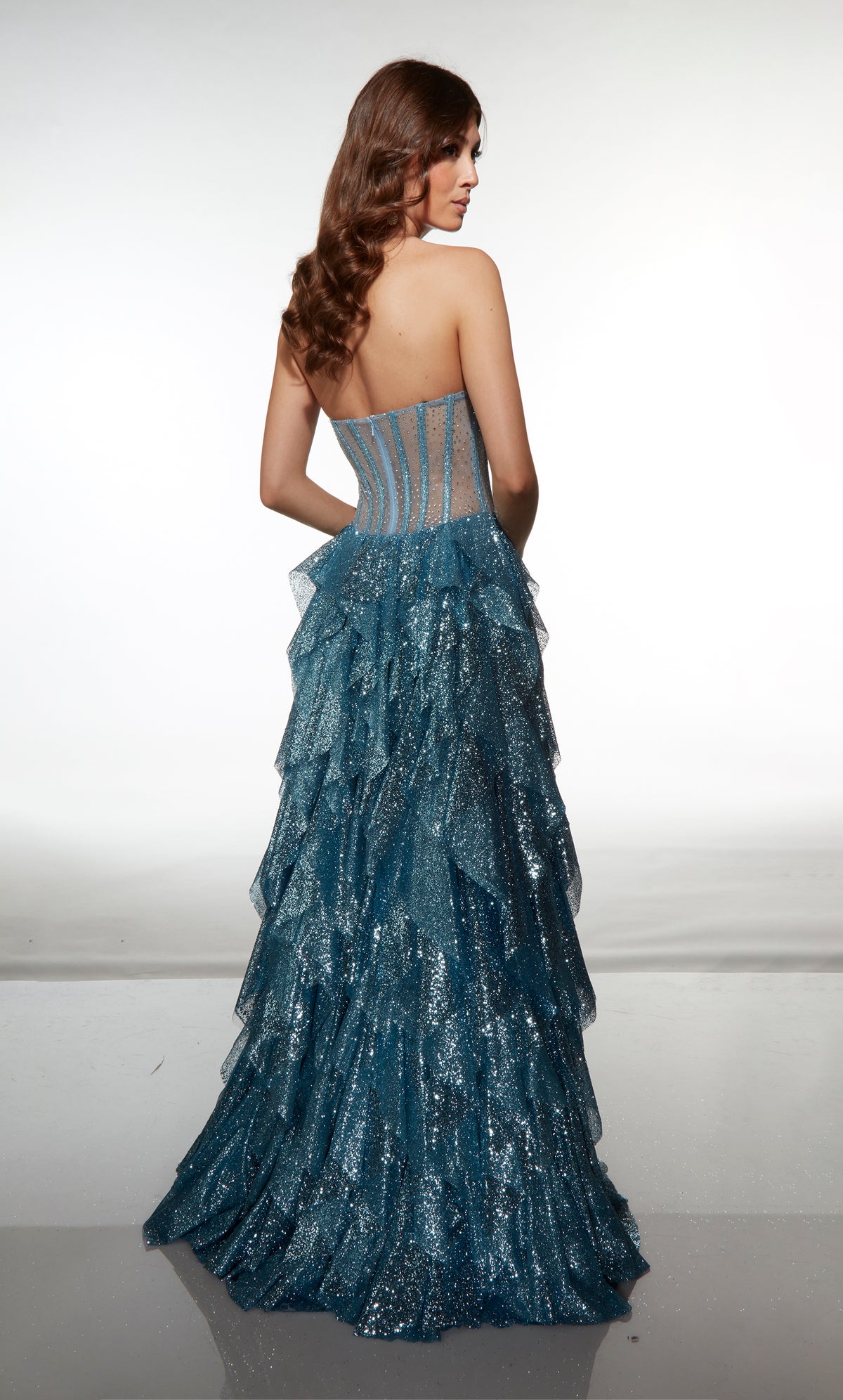 ALYCE Paris 62081 Alyce Long Scoop Neckline Embellished A Line Dress