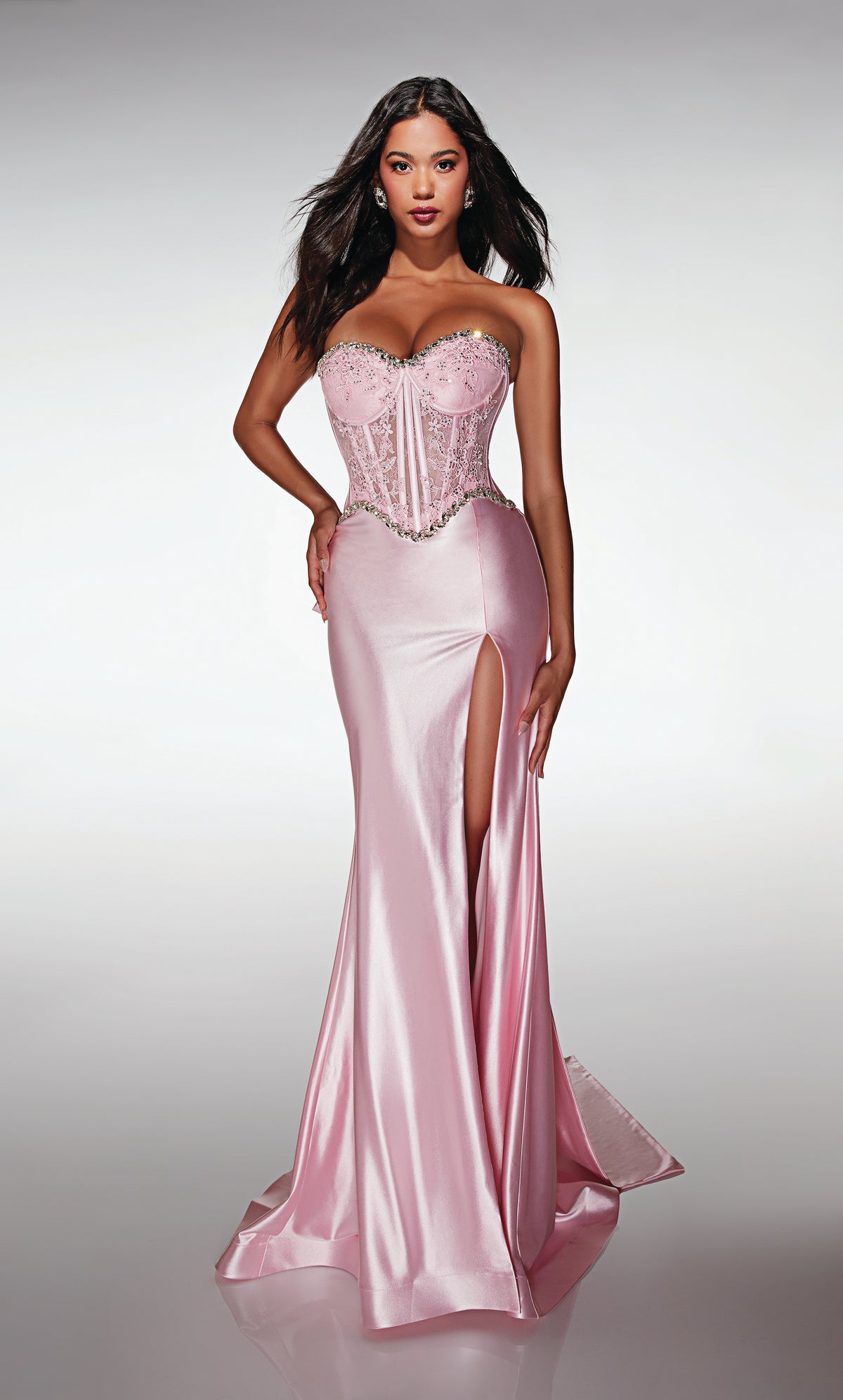 ALYCE Paris 62089 Alyce Long Sweetheart Neckline Illusion Mermaid Dress