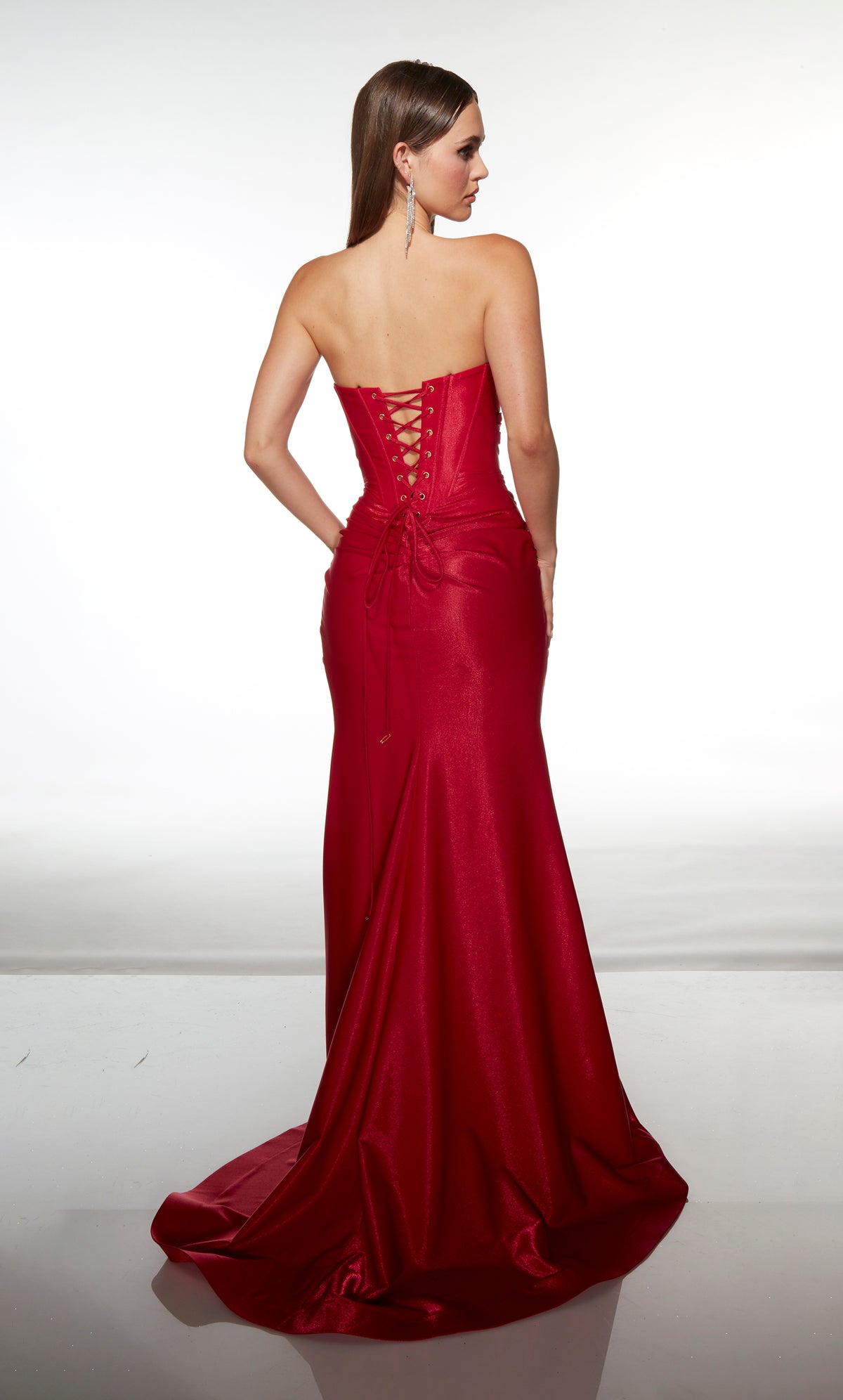 ALYCE Paris 62128 Alyce Long Plunging Neckline Ruched/draped Mermaid Dress
