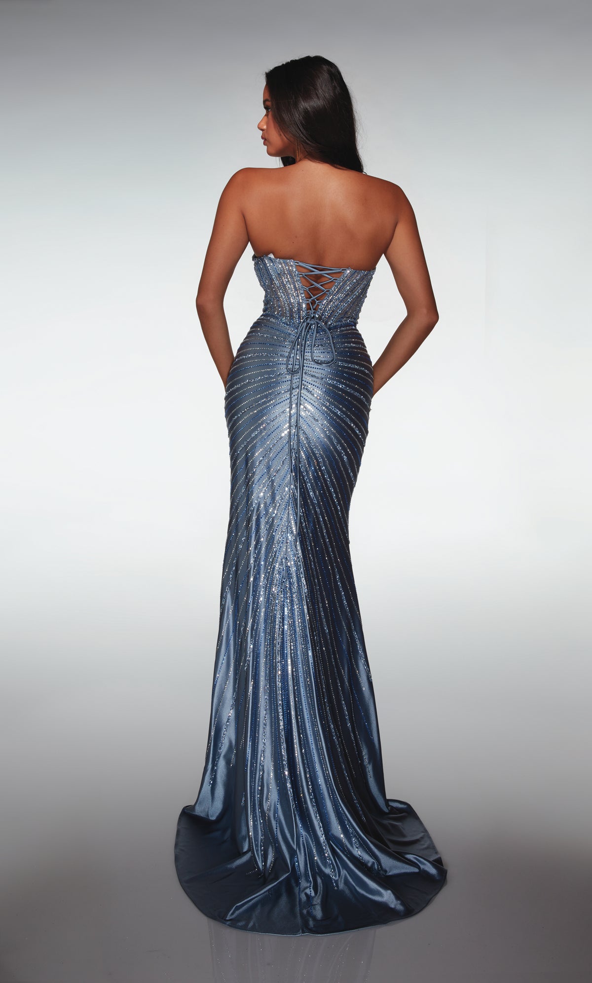 ALYCE Paris 62142 Alyce Long Sweetheart Neckline Embellished Straight Dress