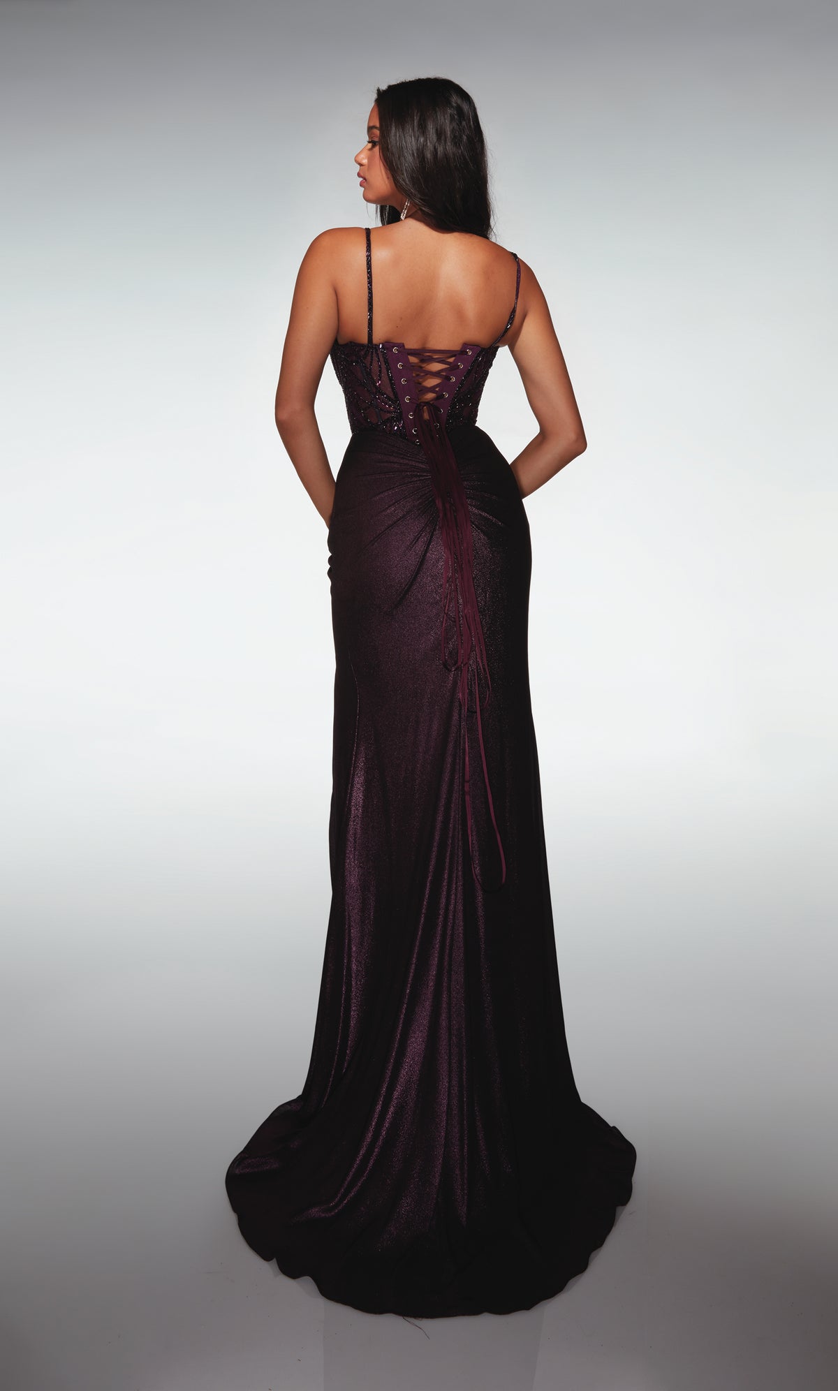 ALYCE Paris 62143 Alyce Long Cat-eye Neckline Sexy Straight Dress