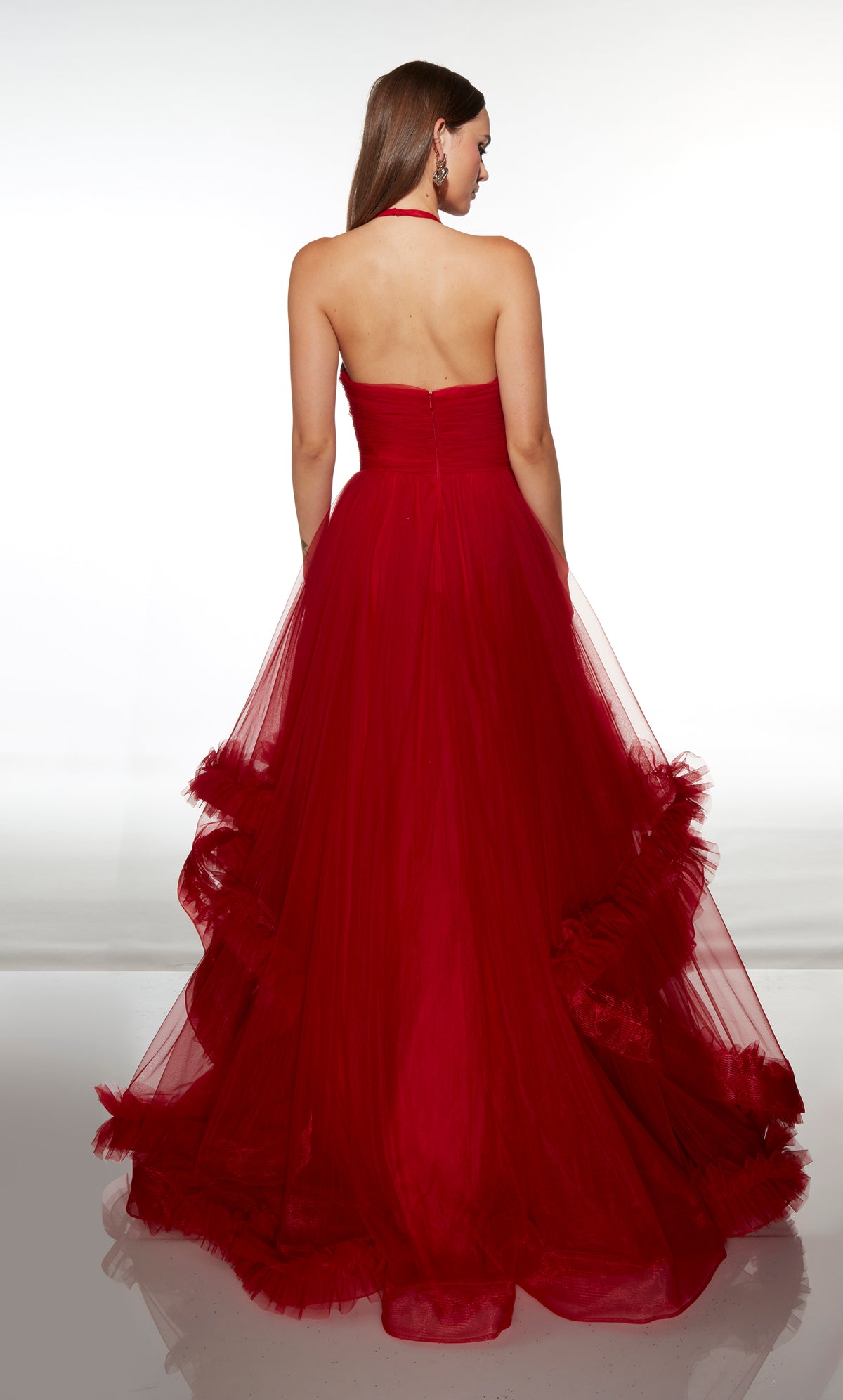 ALYCE Paris 62151 Alyce Long Halter Neckline Ruched/draped Ballgown Dress