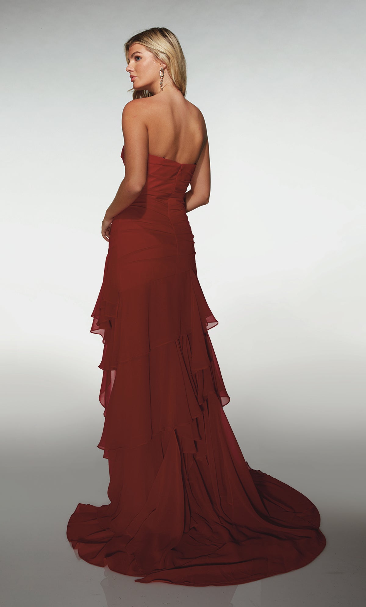 ALYCE Paris 62153 Alyce Long Straight Across Neckline Simple High-low Dress