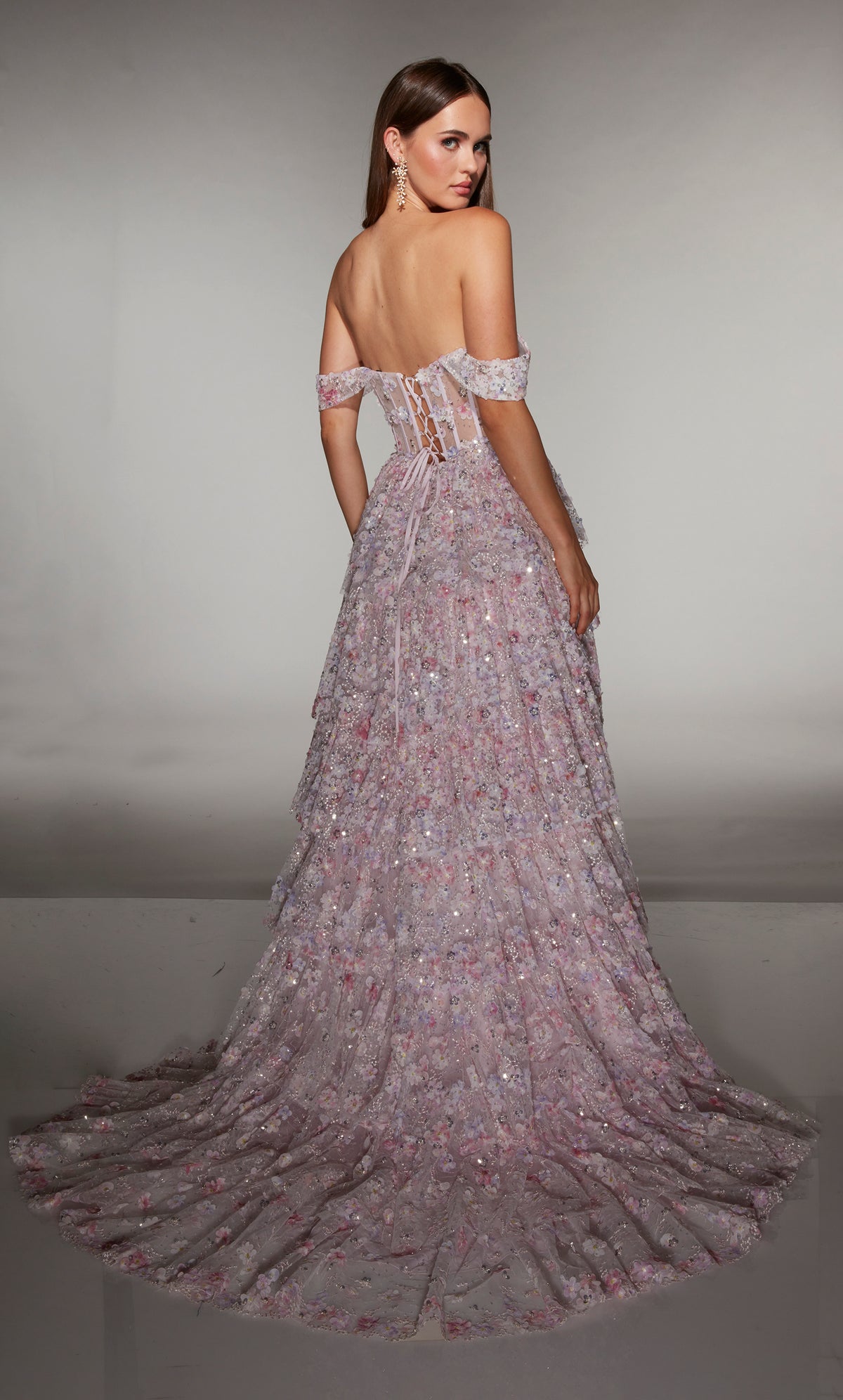 ALYCE Paris 62186 Alyce Long Sweetheart Neckline Train A Line Dress