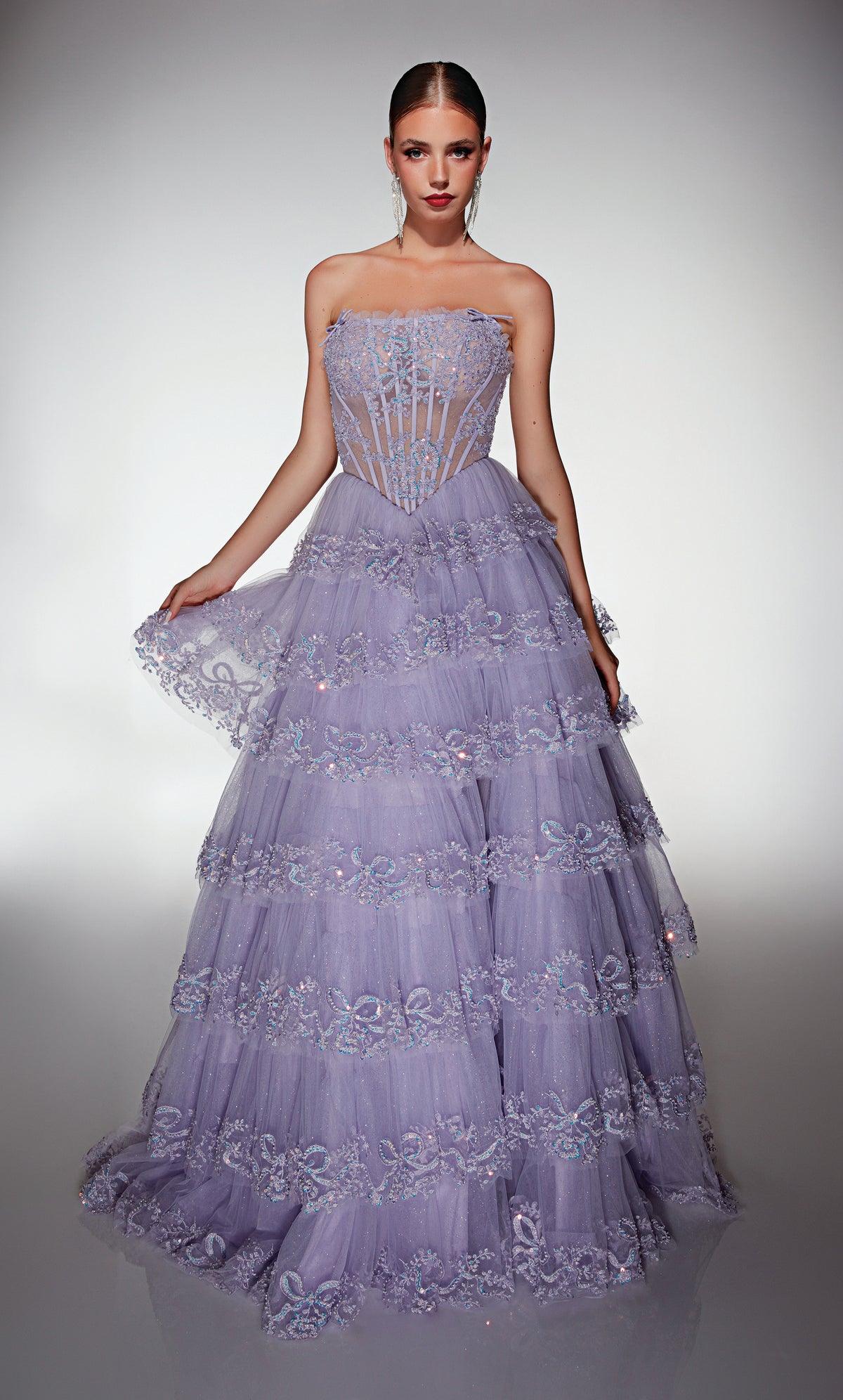 ALYCE Paris 62191 Alyce Long Strapless Neckline Elegant A Line Dress