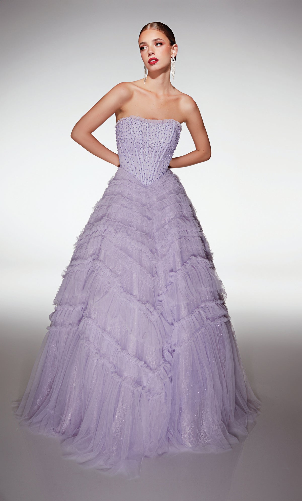 ALYCE Paris 62208 Alyce Long Scoop Neckline Embellished Ballgown Dress