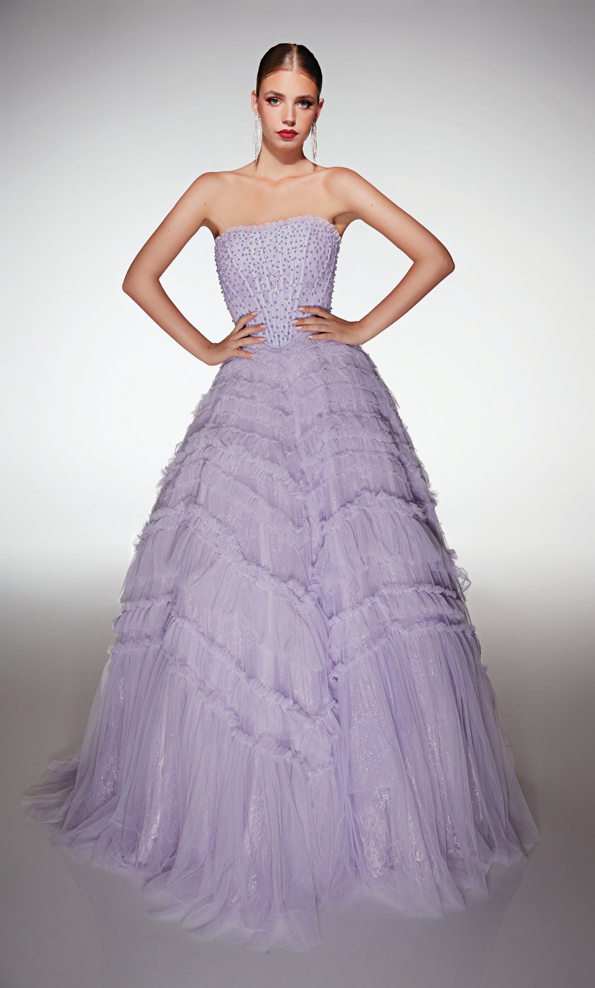 ALYCE Paris 62208 Alyce Long Scoop Neckline Embellished Ballgown Dress