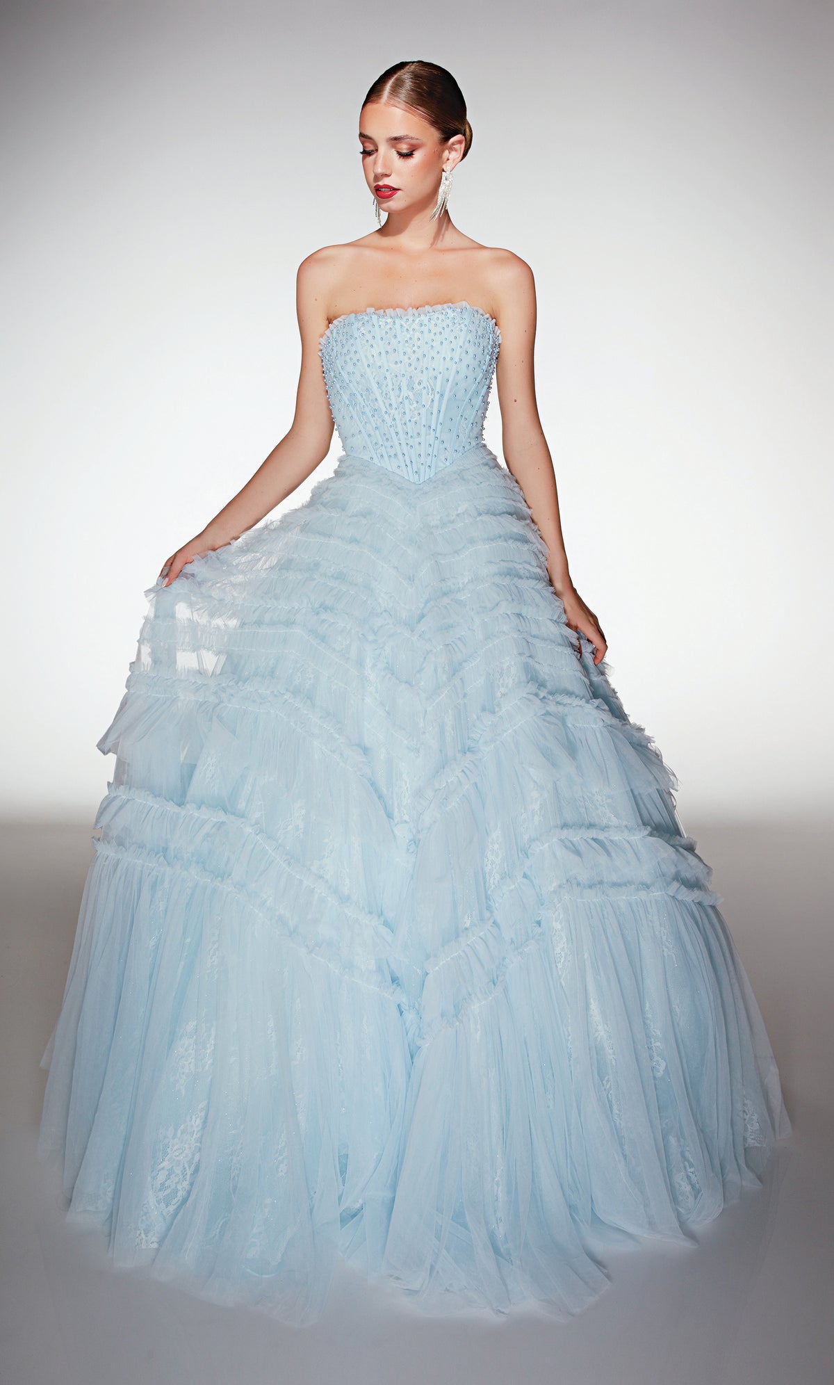 ALYCE Paris 62208 Alyce Long Scoop Neckline Embellished Ballgown Dress