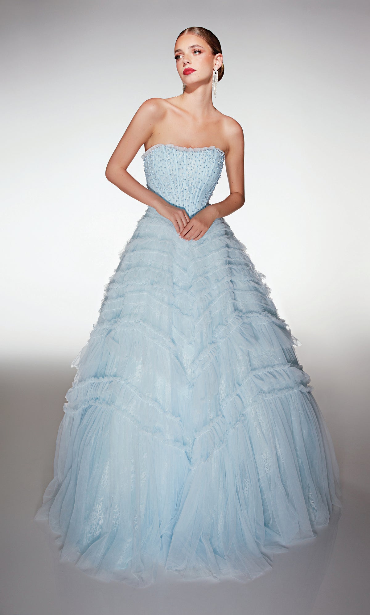 ALYCE Paris 62208 Alyce Long Scoop Neckline Embellished Ballgown Dress