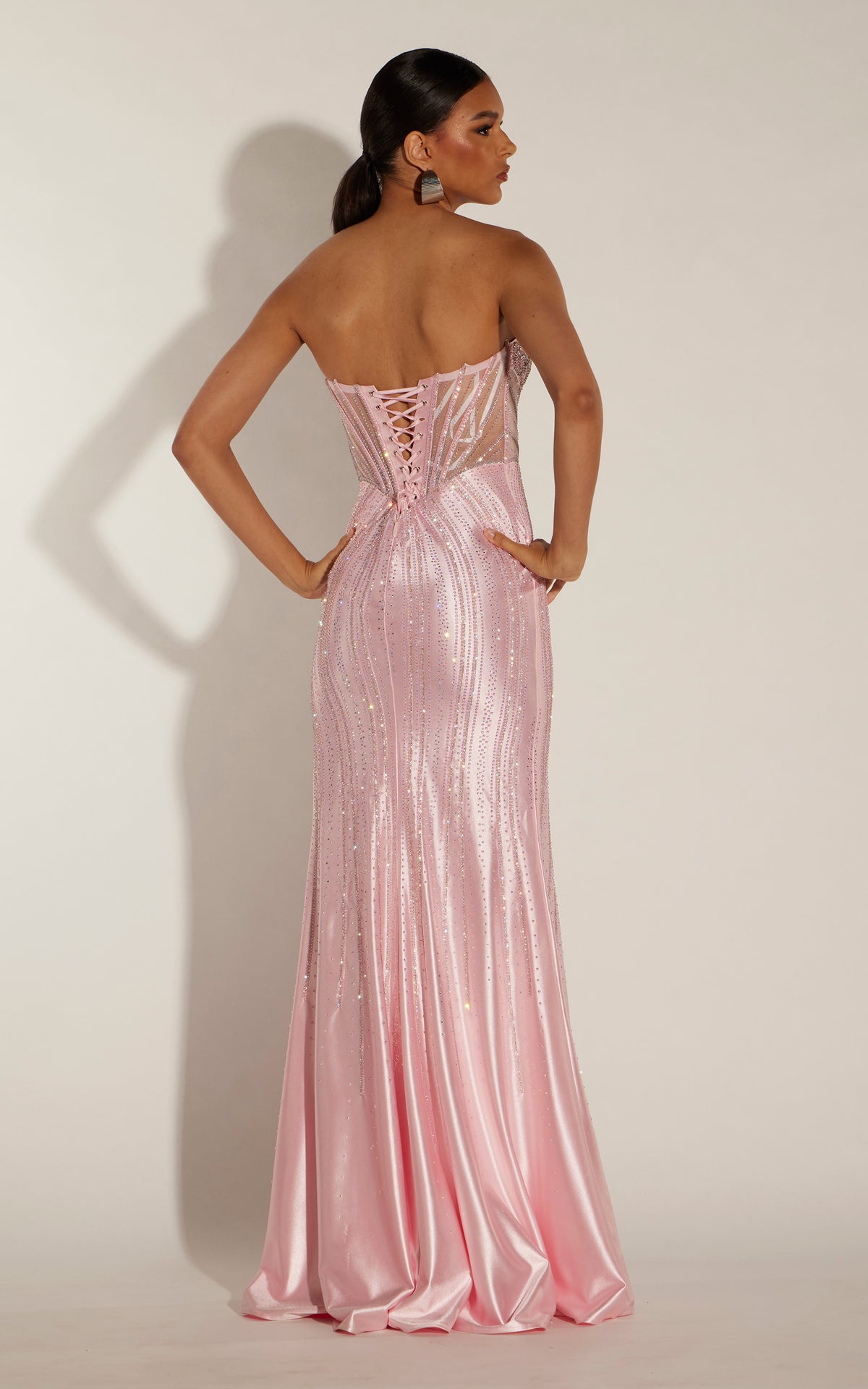 ALYCE Paris 62230 Alyce Long V-neckline Corset Straight Dress