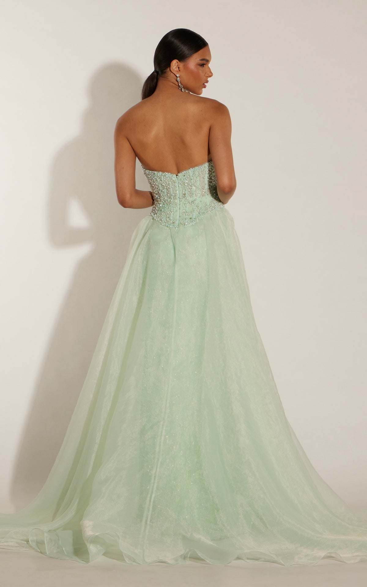 ALYCE Paris 62254 Alyce Long Strapless Neckline Elegant Fit N Flare Dress