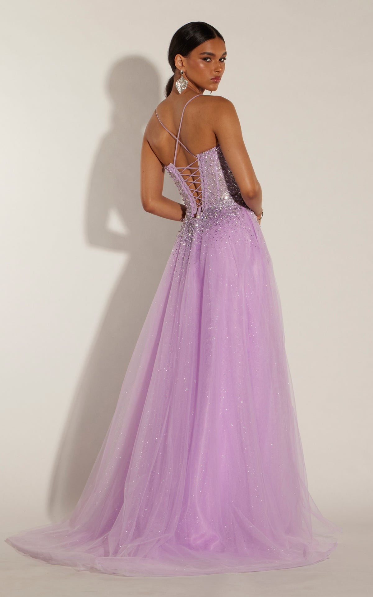 ALYCE Paris 62274 Alyce Long Plunging Neckline Embellished A Line Dress