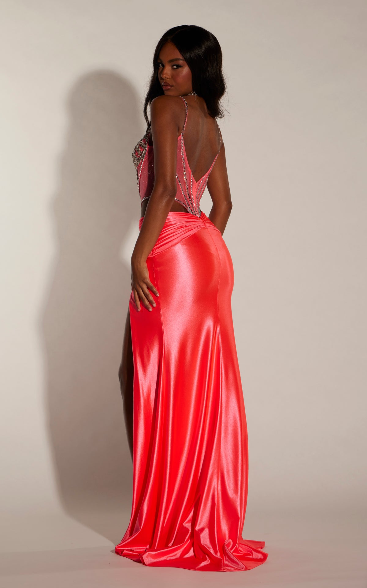 ALYCE Paris 62325 Alyce Long Strapless Neckline Sexy Fit N Flare Dress